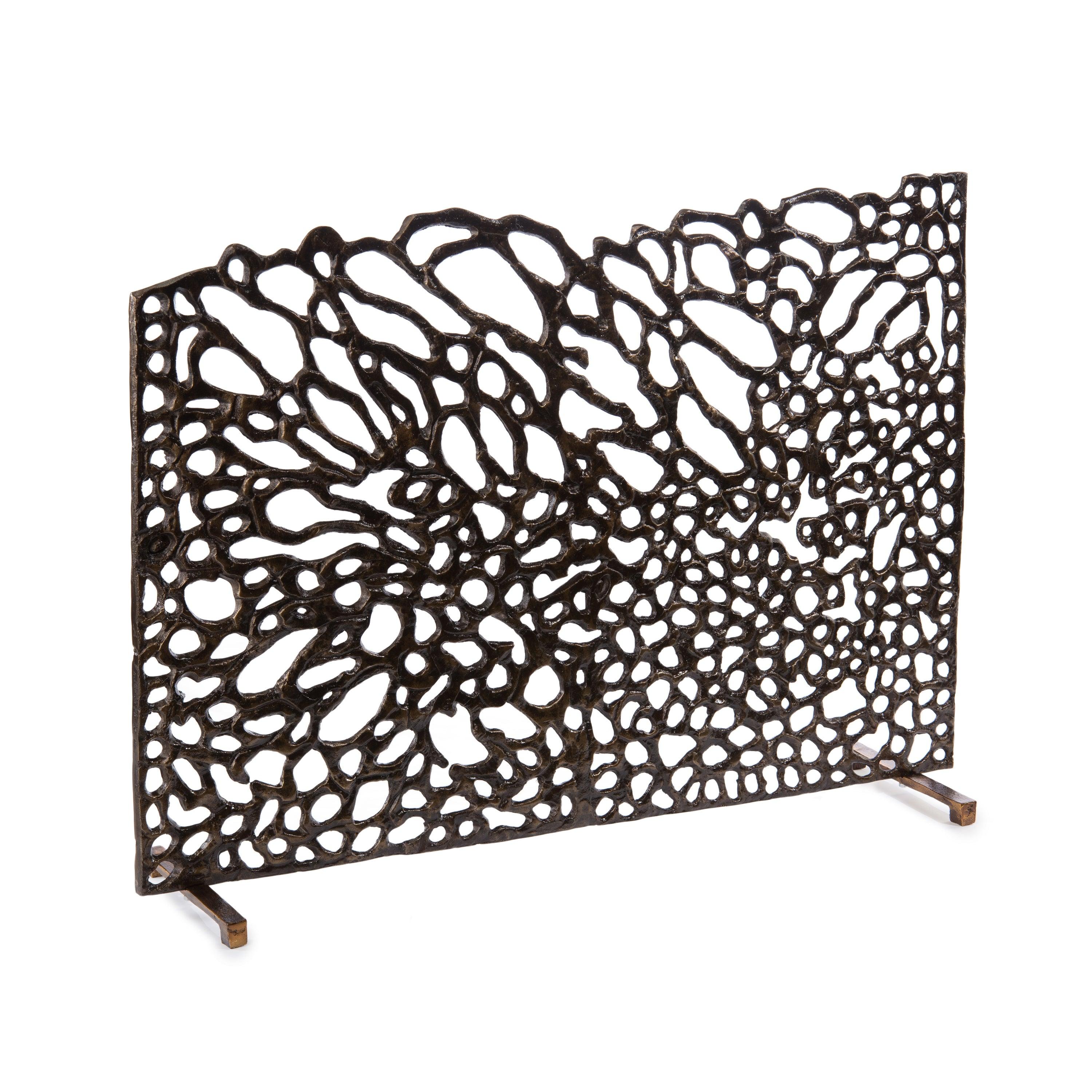 Organic Fire Screen In Bronze - Frankwebs
