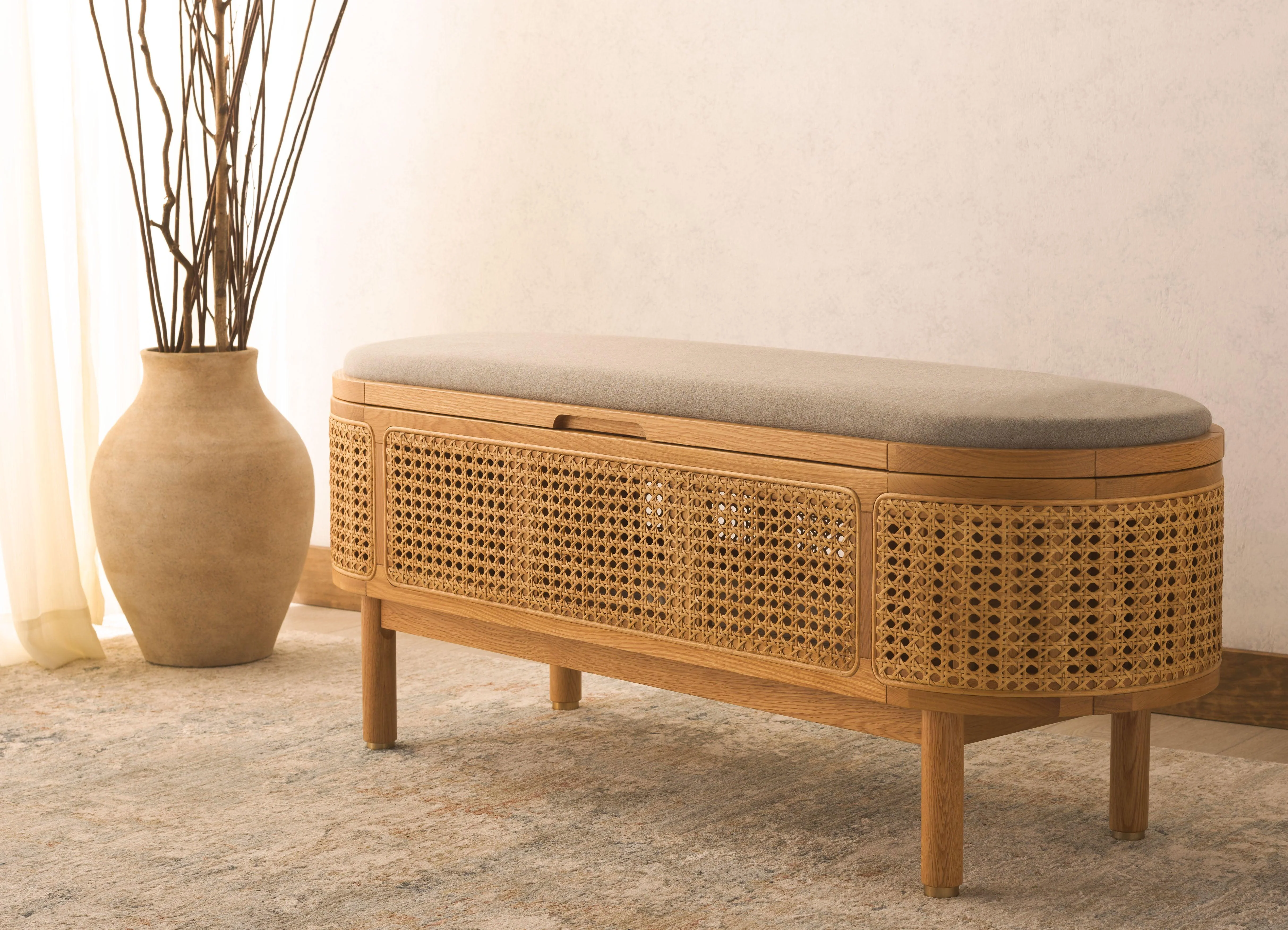 DOLLY CANE AND WOOD STORAGE BENCH - Frankwebs