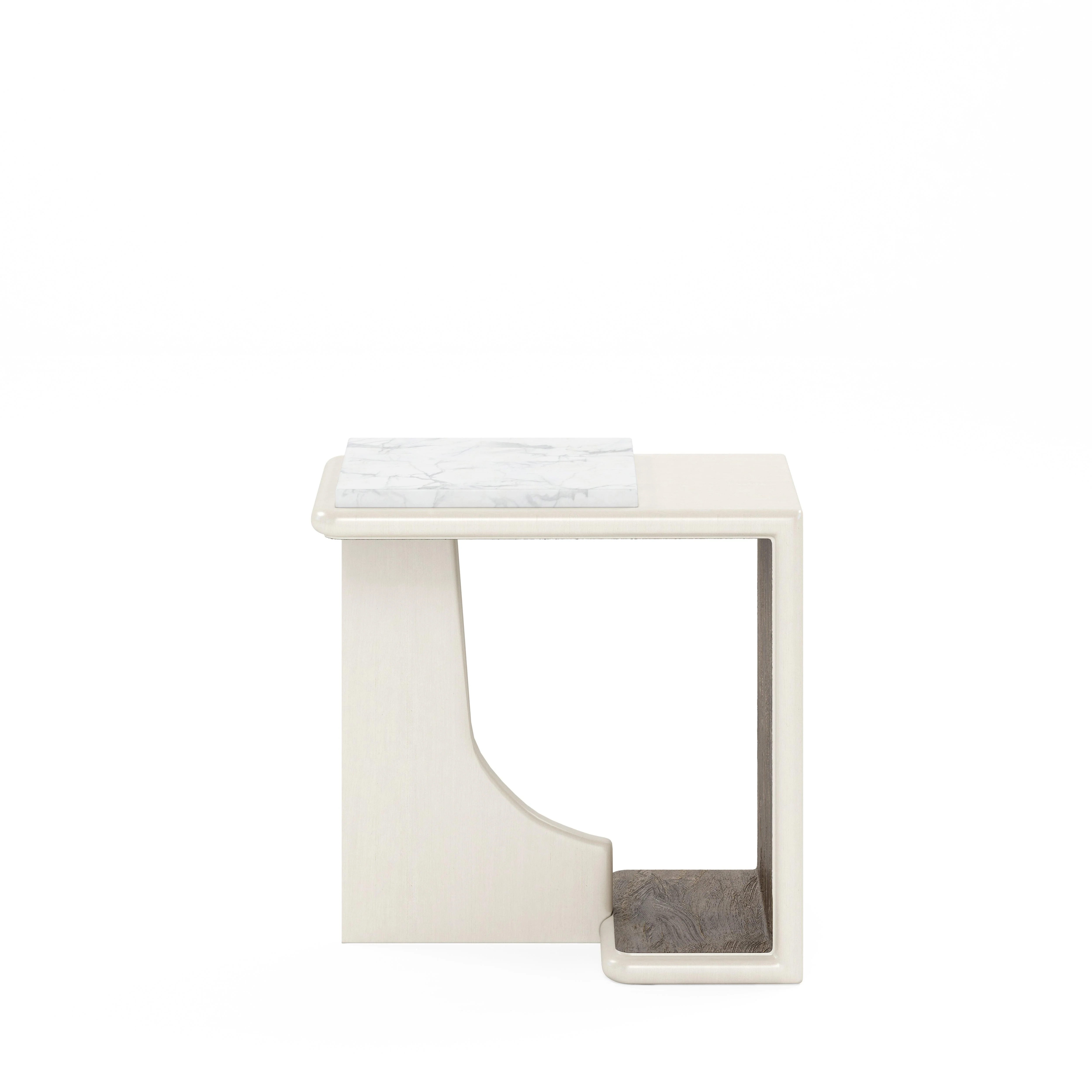 Blanc Chairside Table - Frankwebs