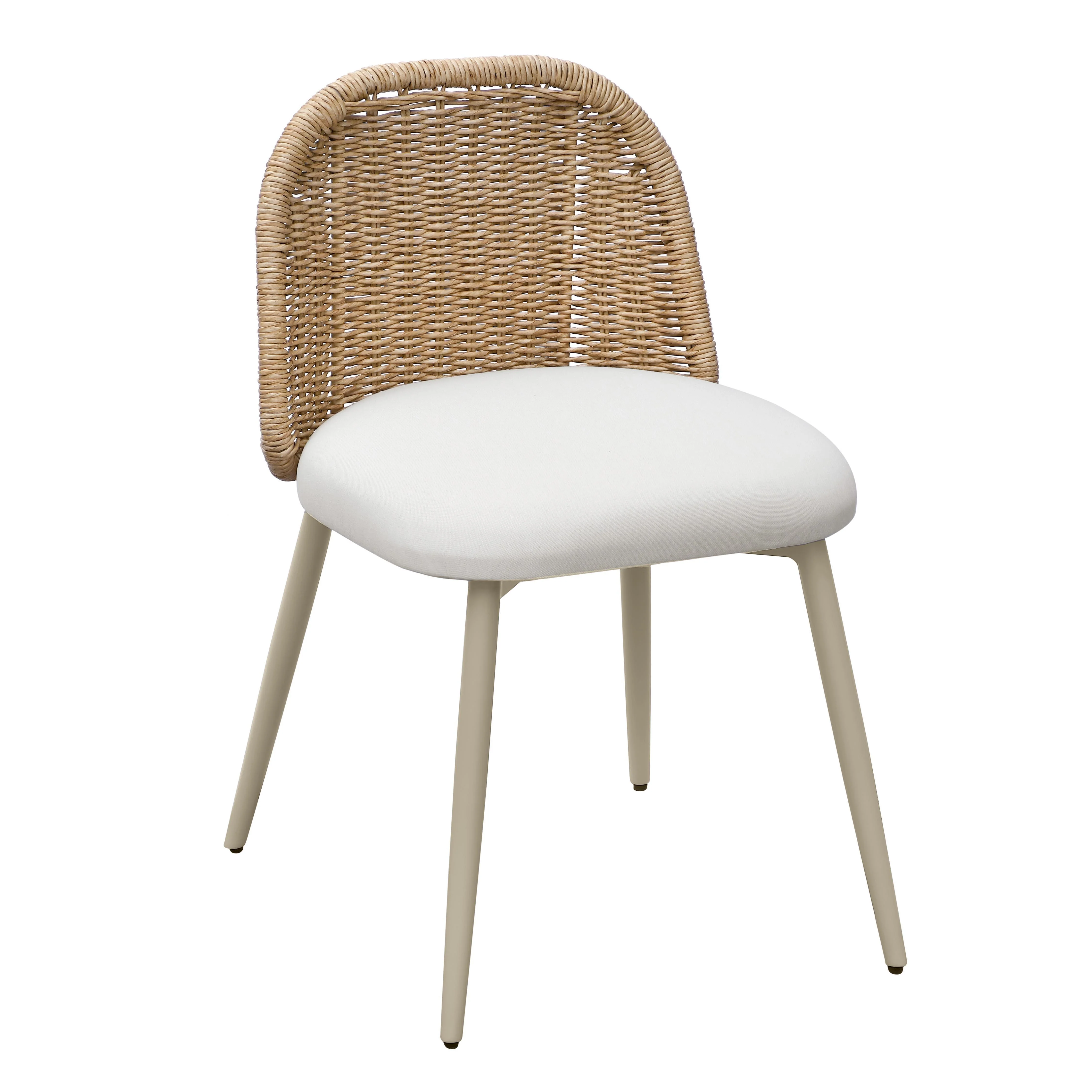 Alexa Cream Outdoor Dining Chair - Frankwebs