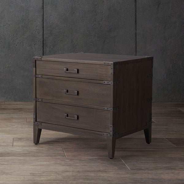 NISHA 3 DRAWER WOOD NIGHTSTAND - Frankwebs
