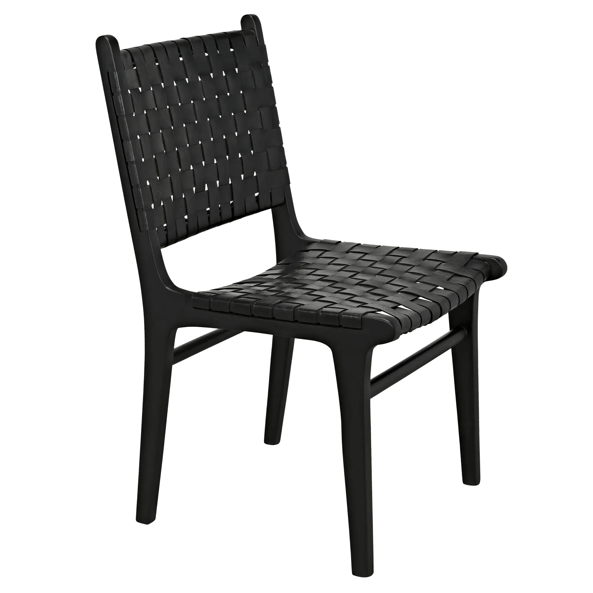 Dede Dining Chair, Leather, Black - Frankwebs