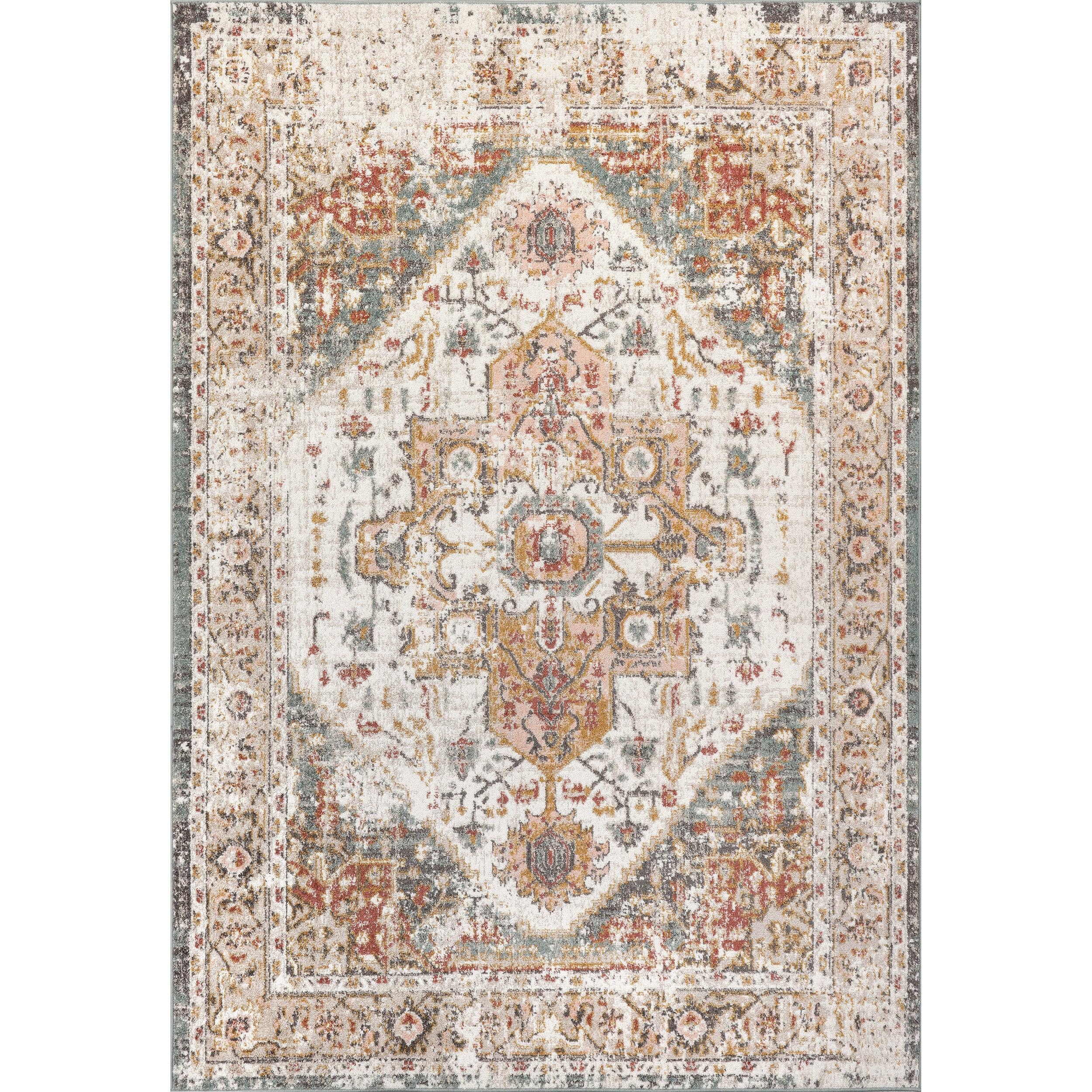 Justine Vintage Medallion Area Rug - Frankwebs