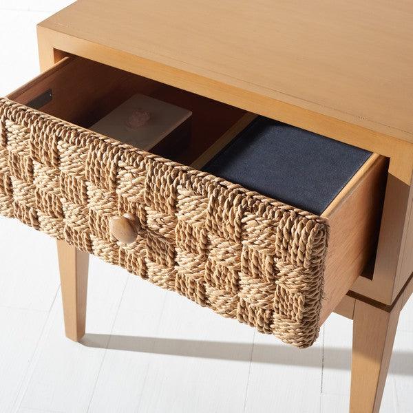 ARMAND WOVEN WOOD NIGHTSTAND - Frankwebs