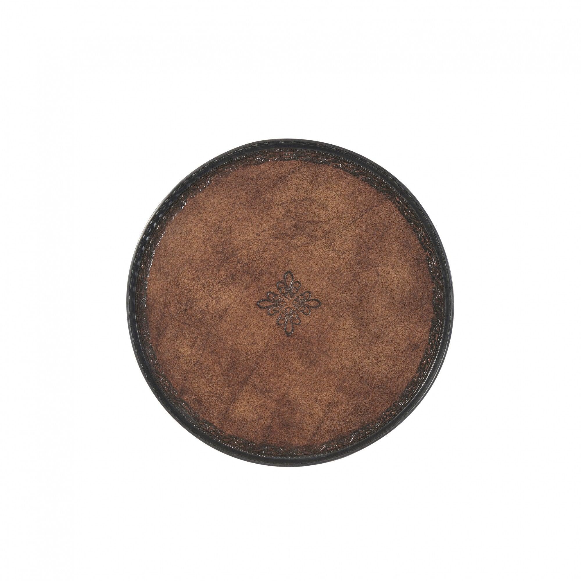 Walnut Circle Accent Table - Frankwebs