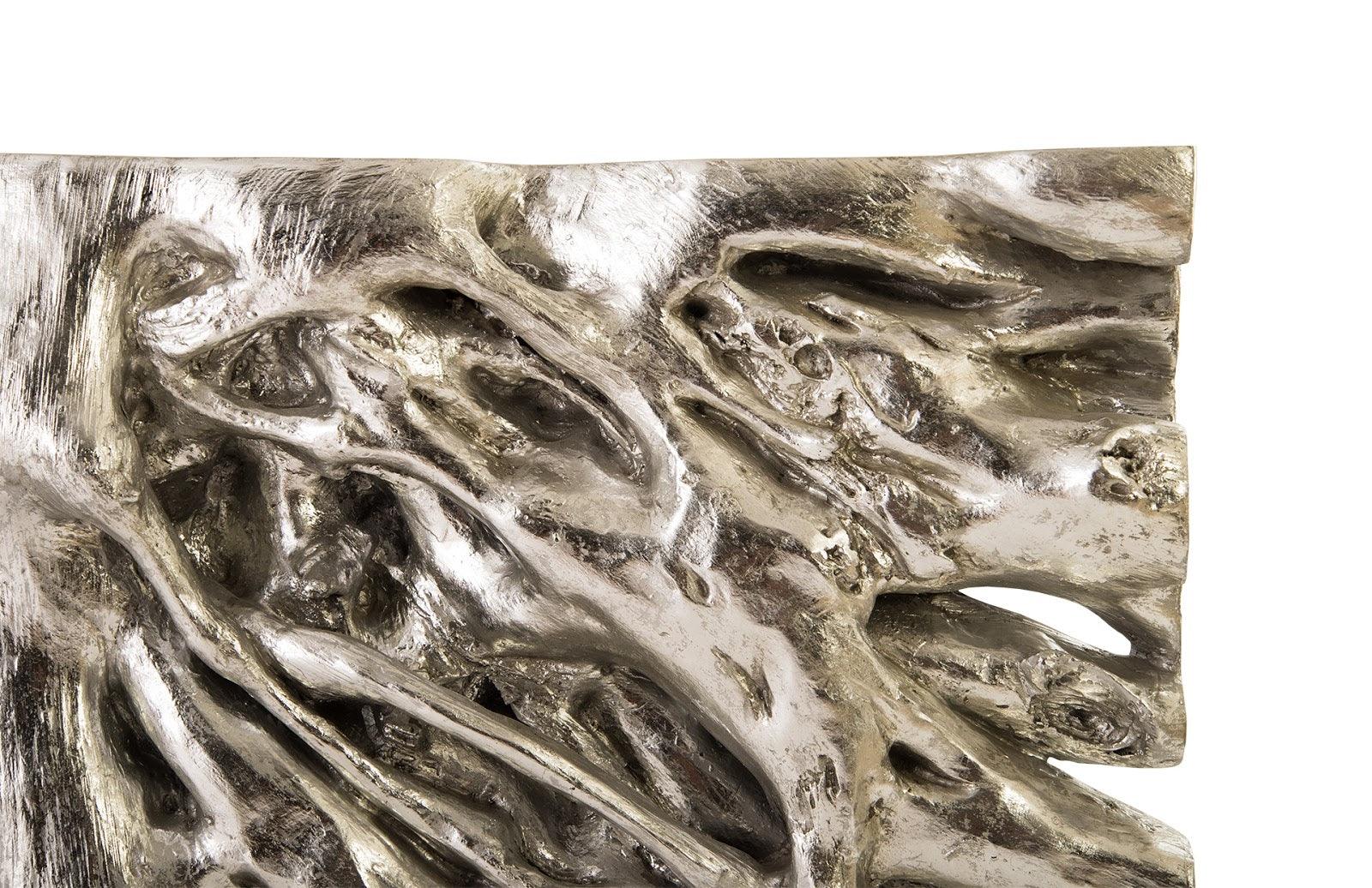 Square Root Console Table, Silver Leaf - Frankwebs