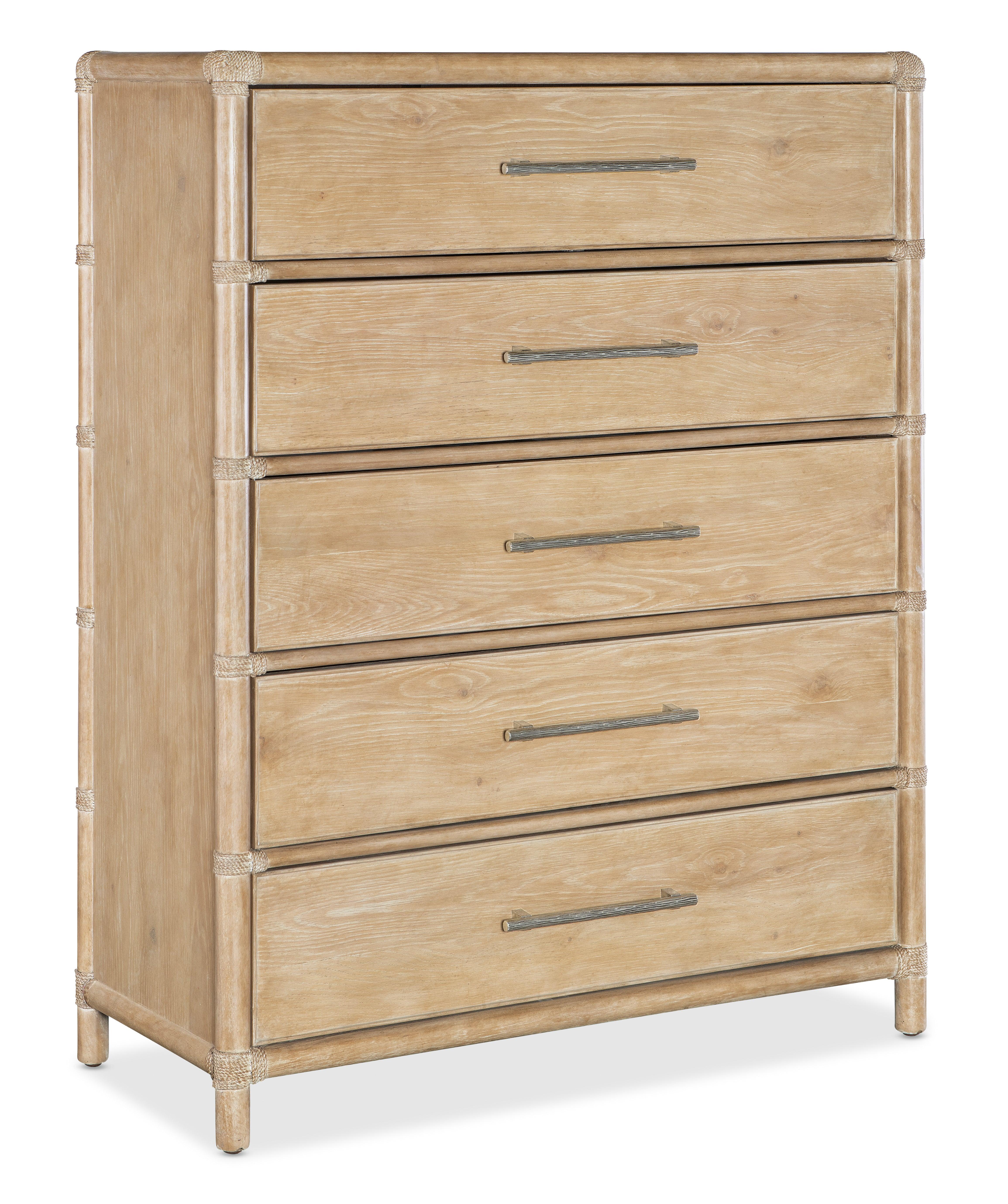 Retreat Pole Rattan Five-Drawer Chest - Frankwebs