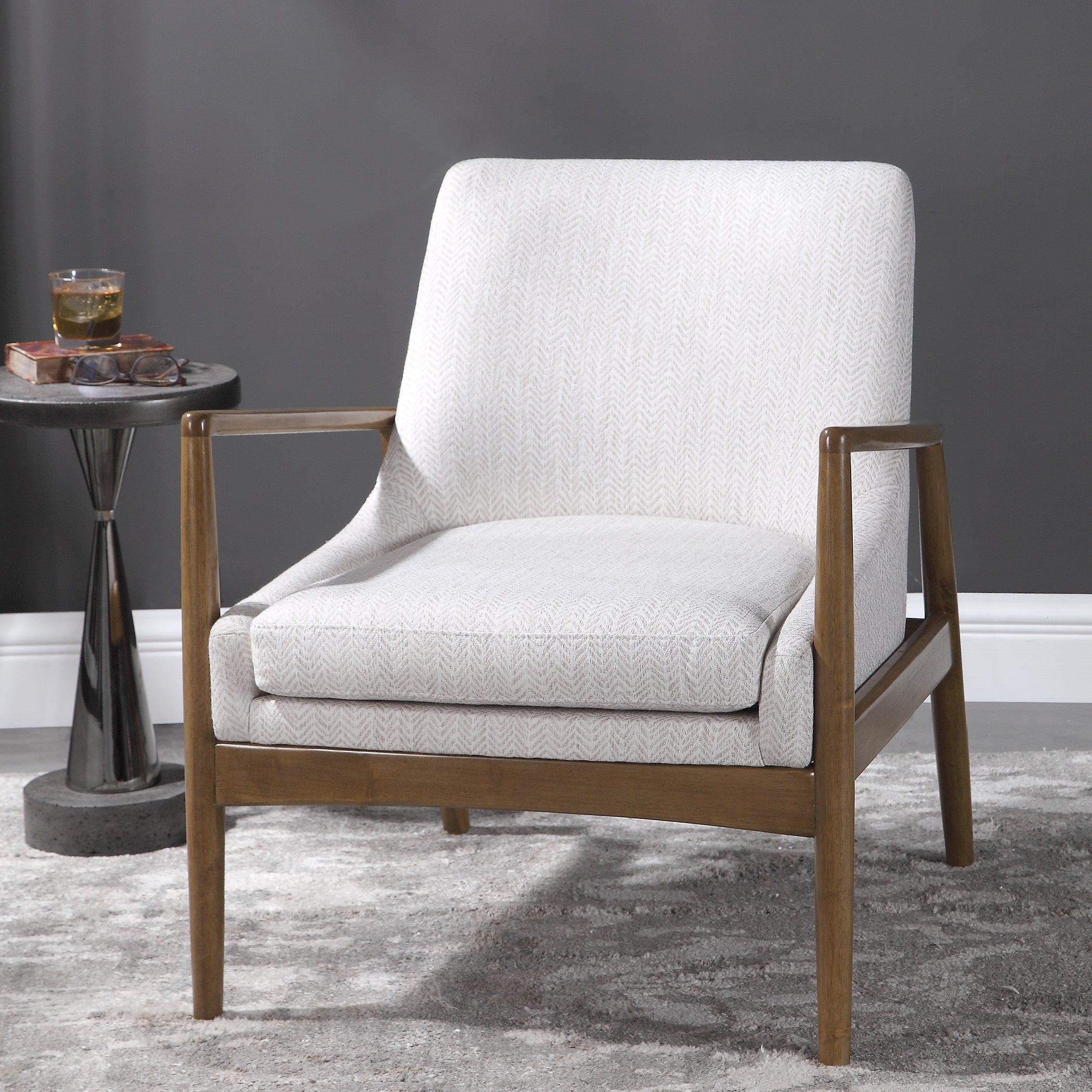 Bev White Accent Chair - Frankwebs