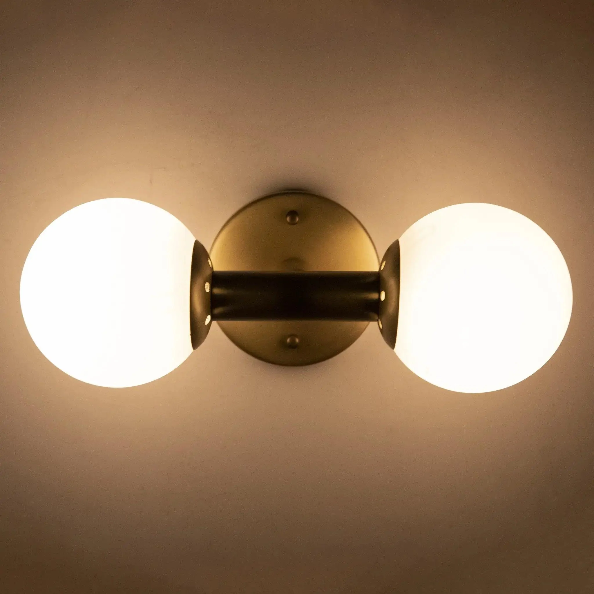 Antiope Sconce, Antique Brass and Glass - Frankwebs