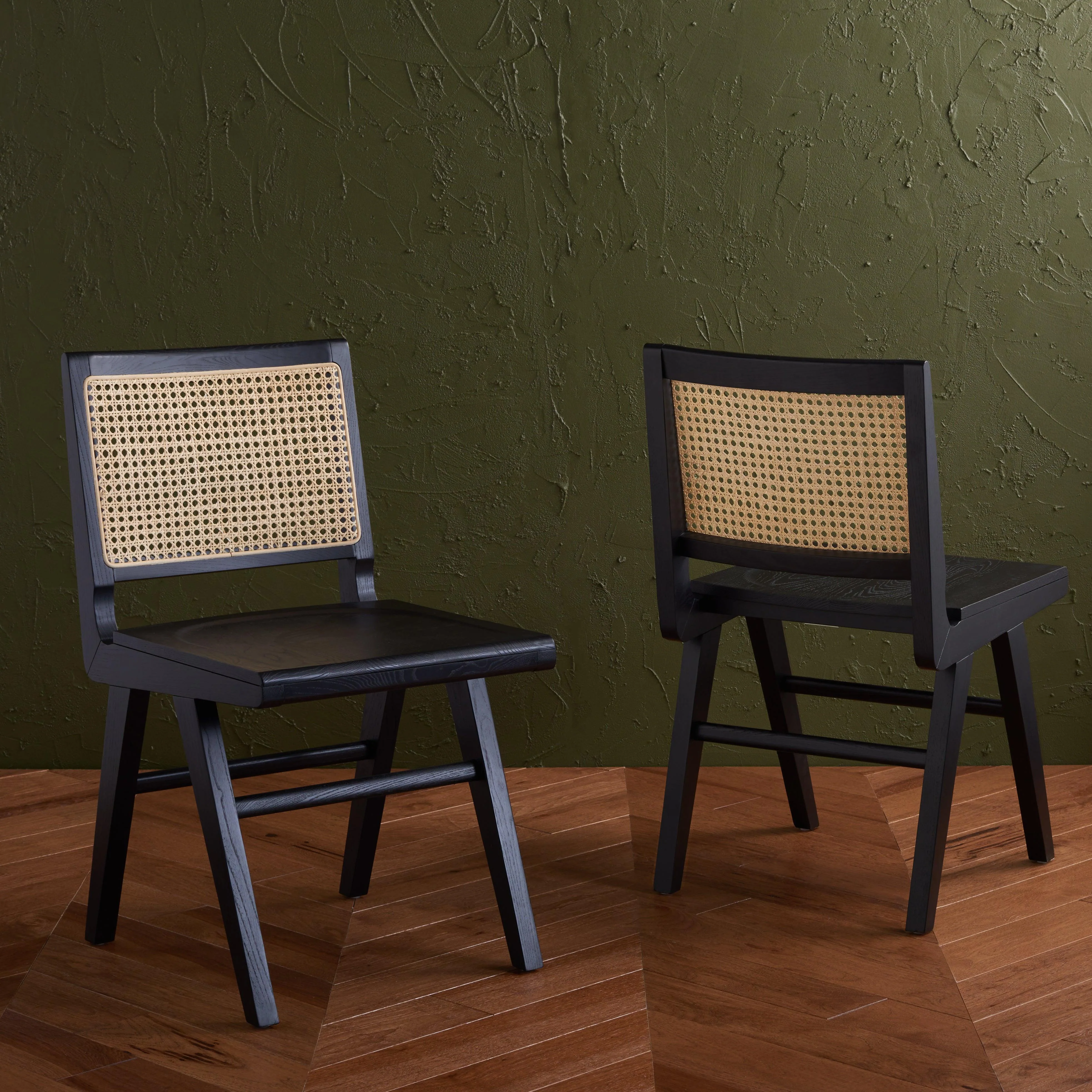 HATTIE FRENCH CANE WOOD SEAT DINING CHAIR - Frankwebs