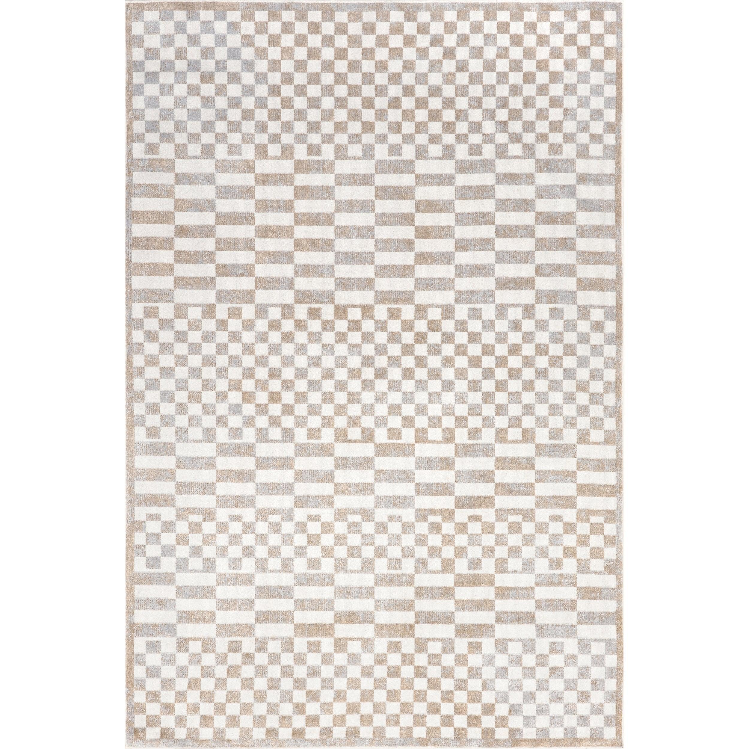 Nikita Faded Geometric Machine Washable Area Rug - Frankwebs
