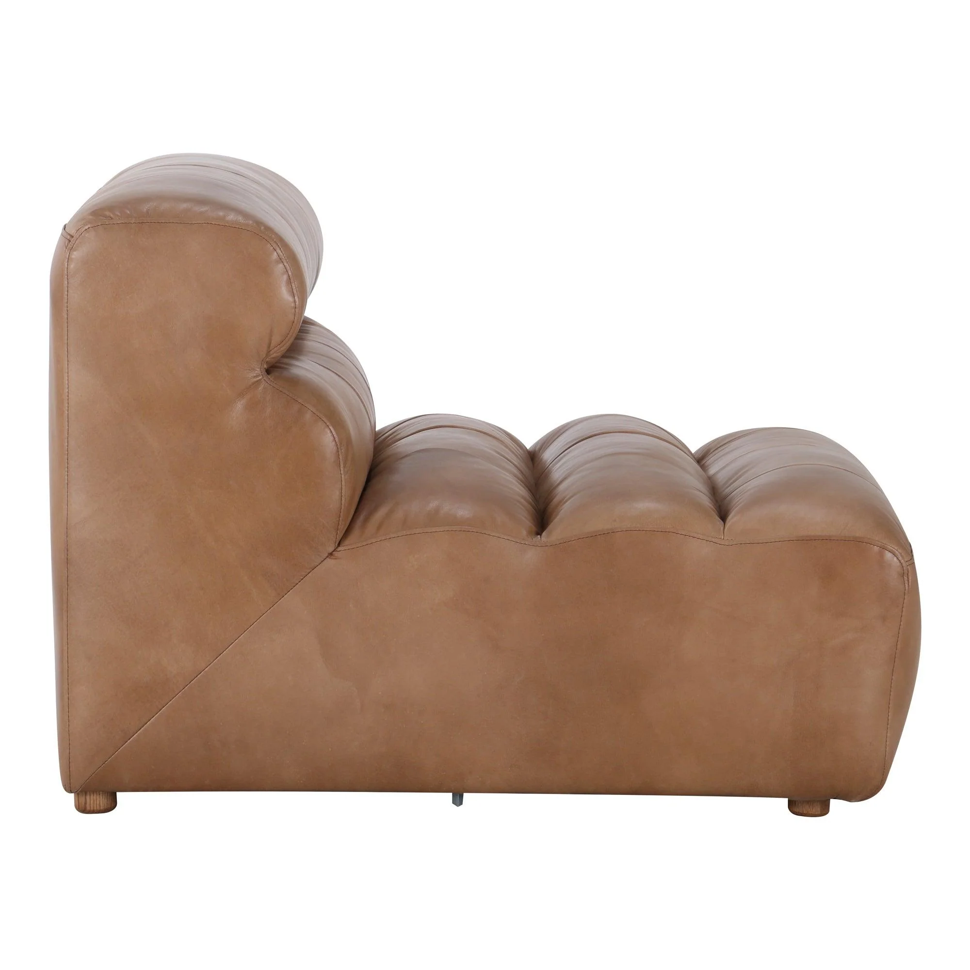 Ramsay Leather Slipper Chair Tan - Frankwebs