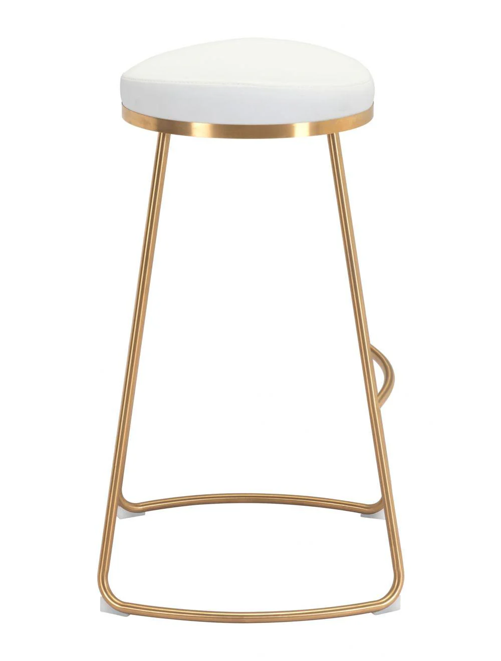 Bree Barstool (Set of 2) White & Gold - Frankwebs