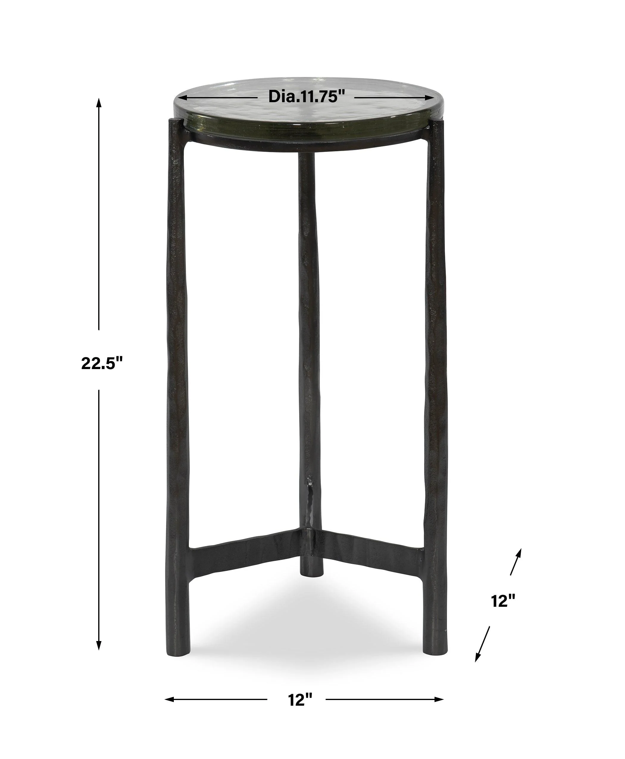 Eternity Iron & Glass Accent Table - Frankwebs