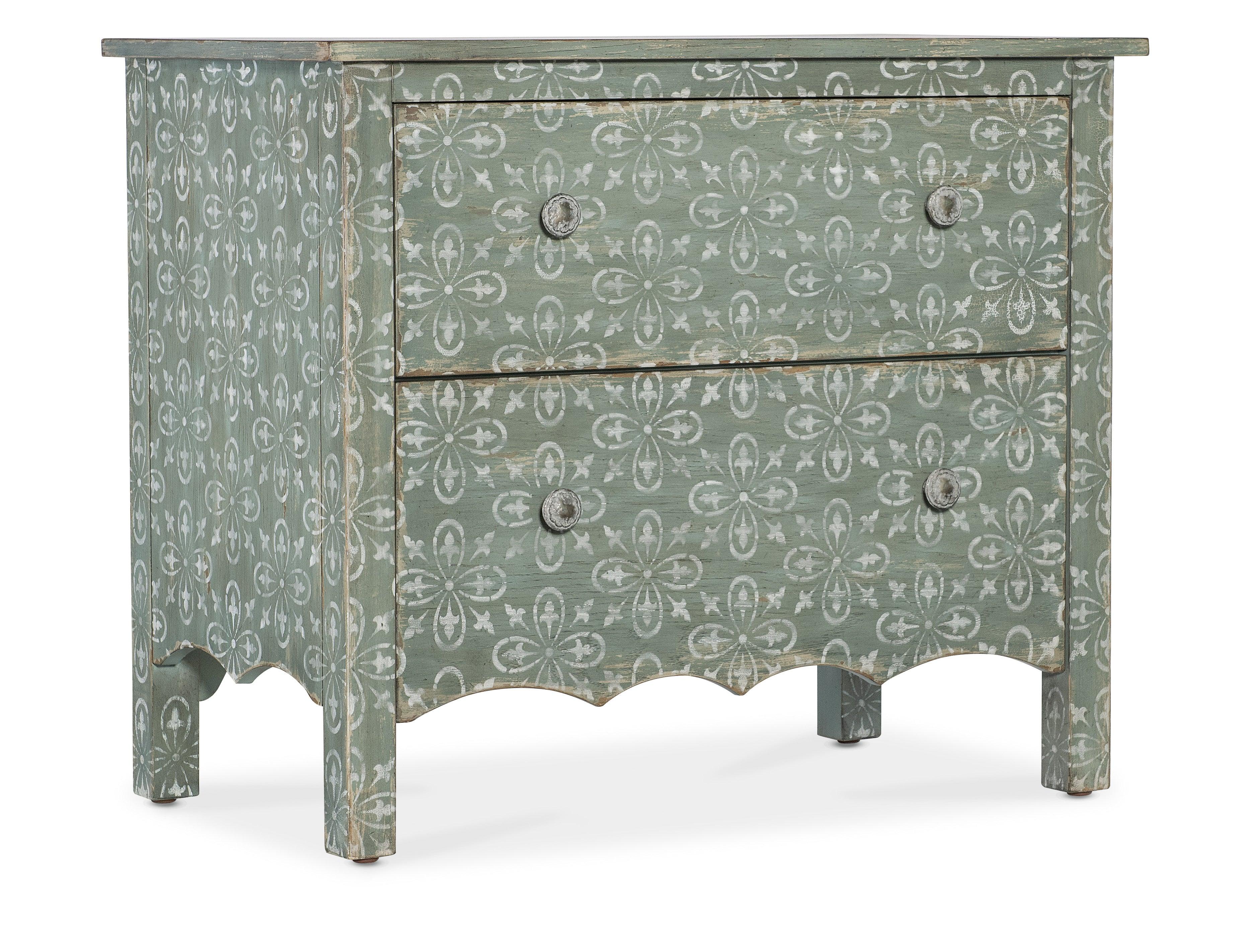 Americana Two-Drawer Nightstand - Antique Green - Frankwebs