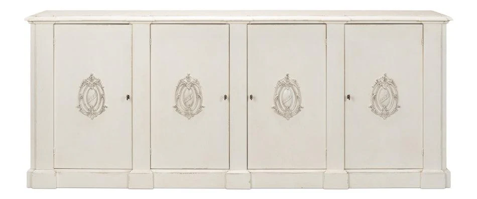 Crested Wall Cabinet White/White Finish - Frankwebs