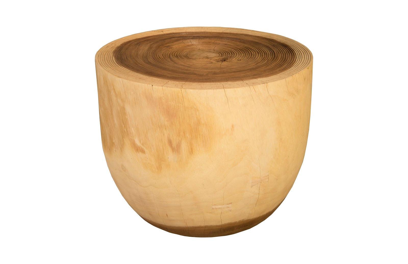 Lathe Side Table, Chamcha Wood - Frankwebs