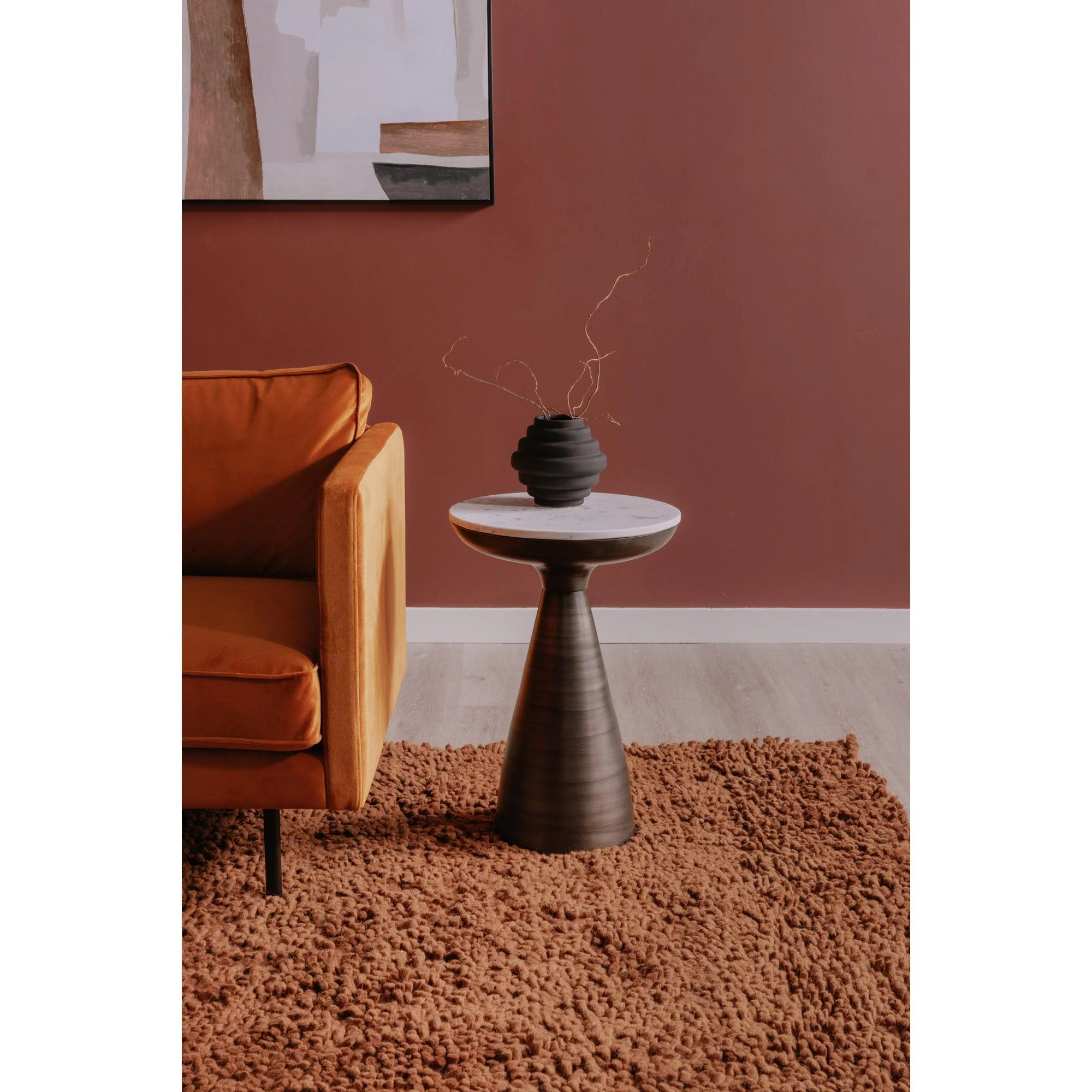 Font Side Table White Marble - Frankwebs