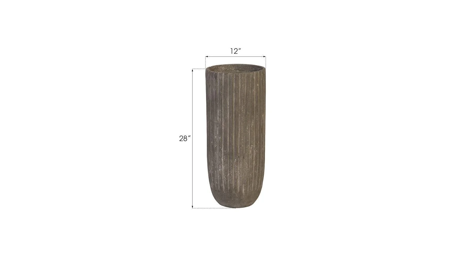 Lourdes Planter, Medium, Gray - Frankwebs