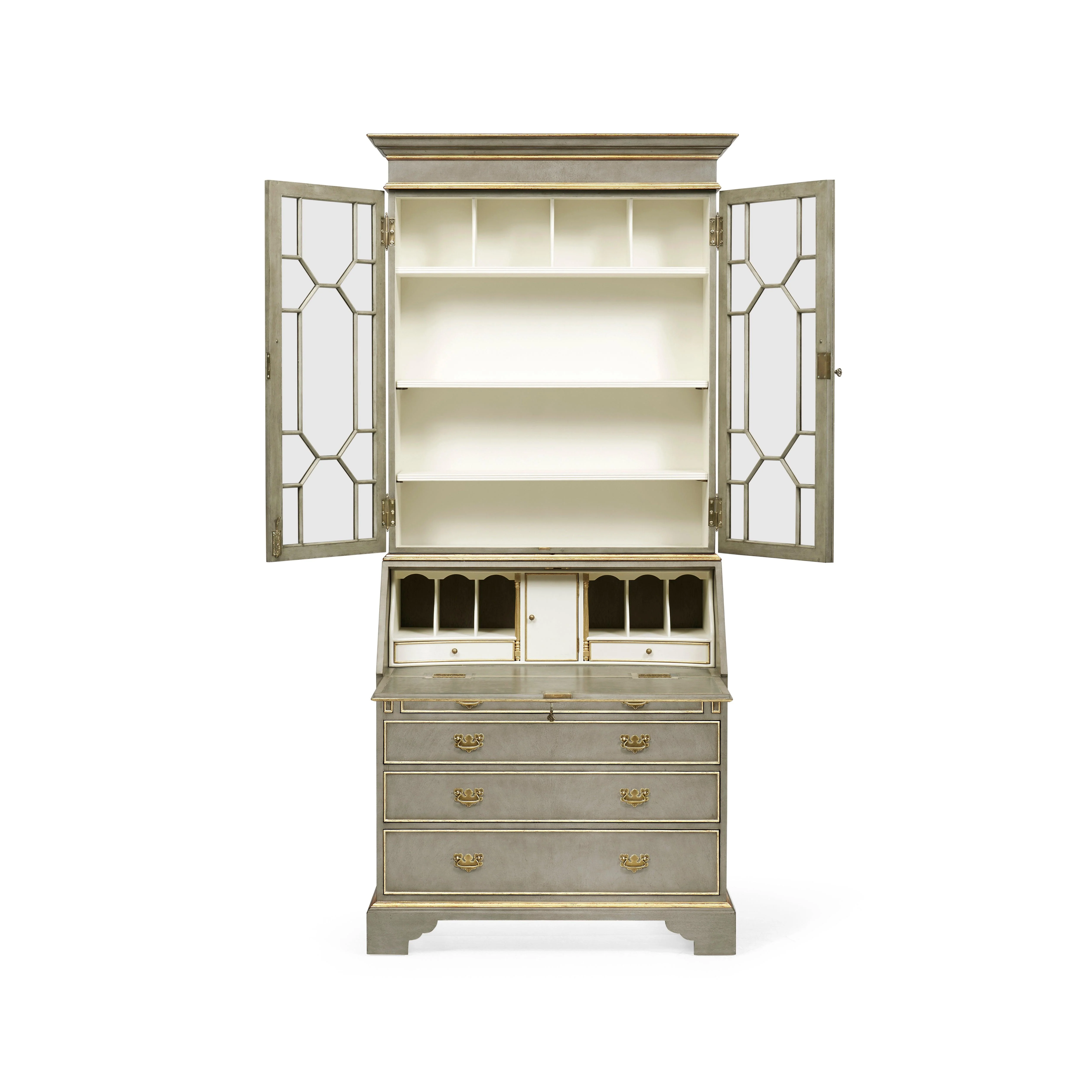 Buckingham Georgian Grey & Gilded Secretary - Frankwebs