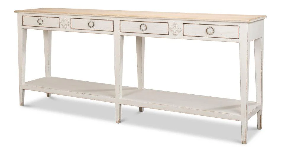 Provincial Hall Table - White - Frankwebs