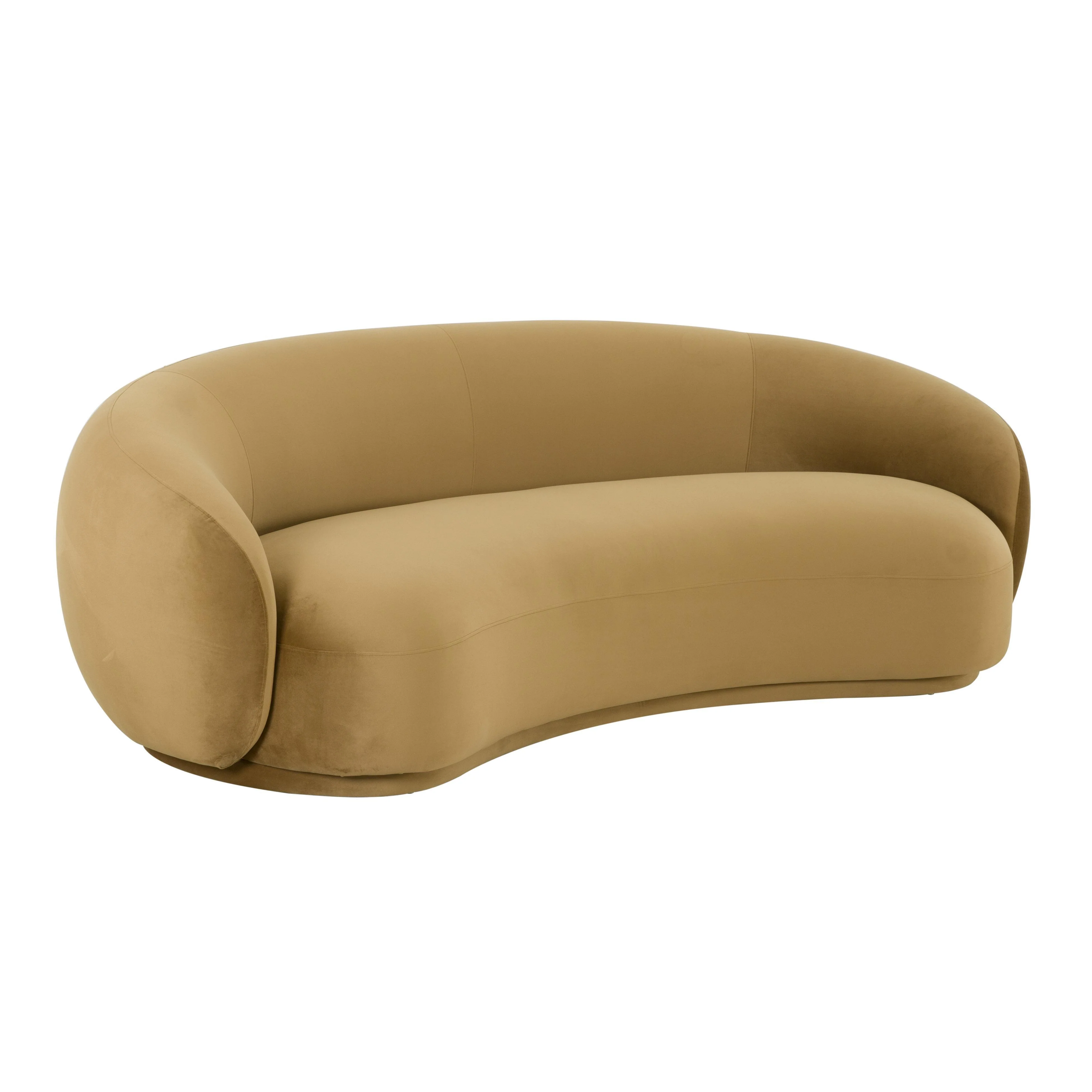 Kendall Cognac Velvet Sofa - Frankwebs