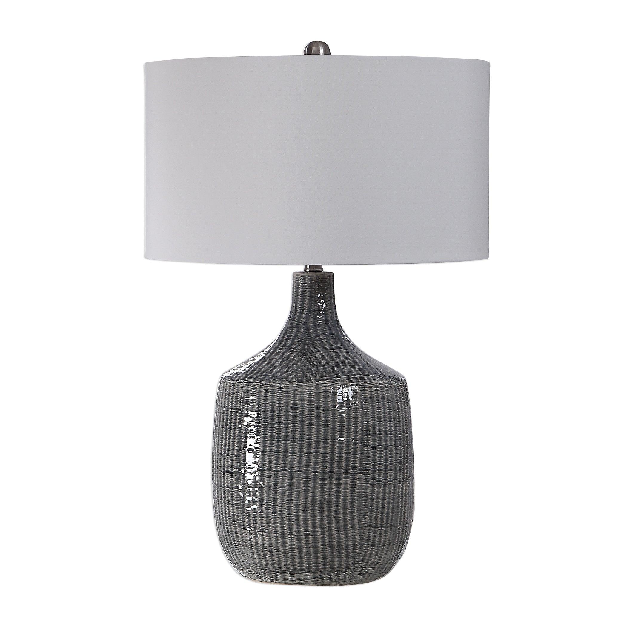 FELIPE DISTRESSED GRAY TABLE LAMP - Frankwebs