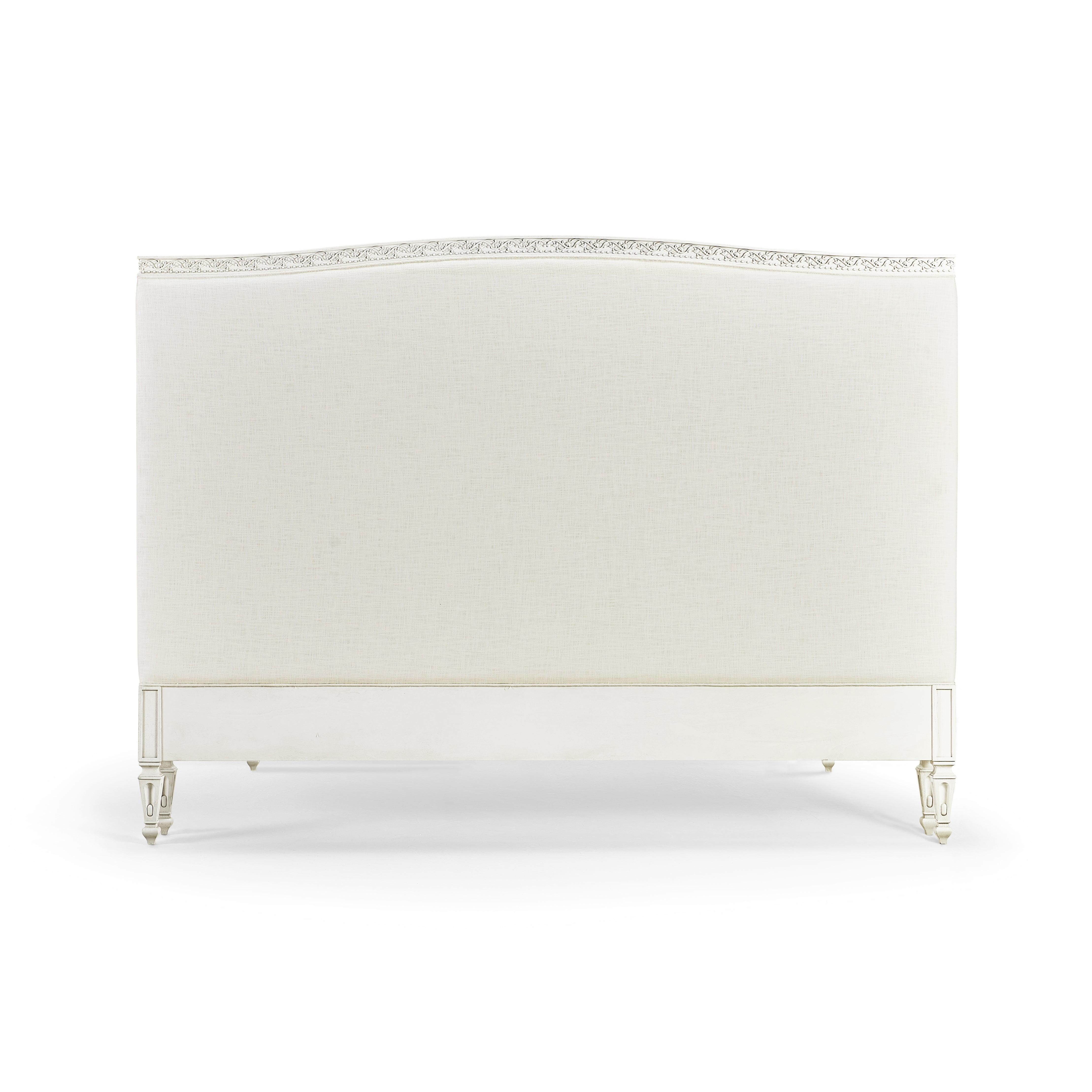 White Antisolar Upholstered Shelter King Bed - Frankwebs