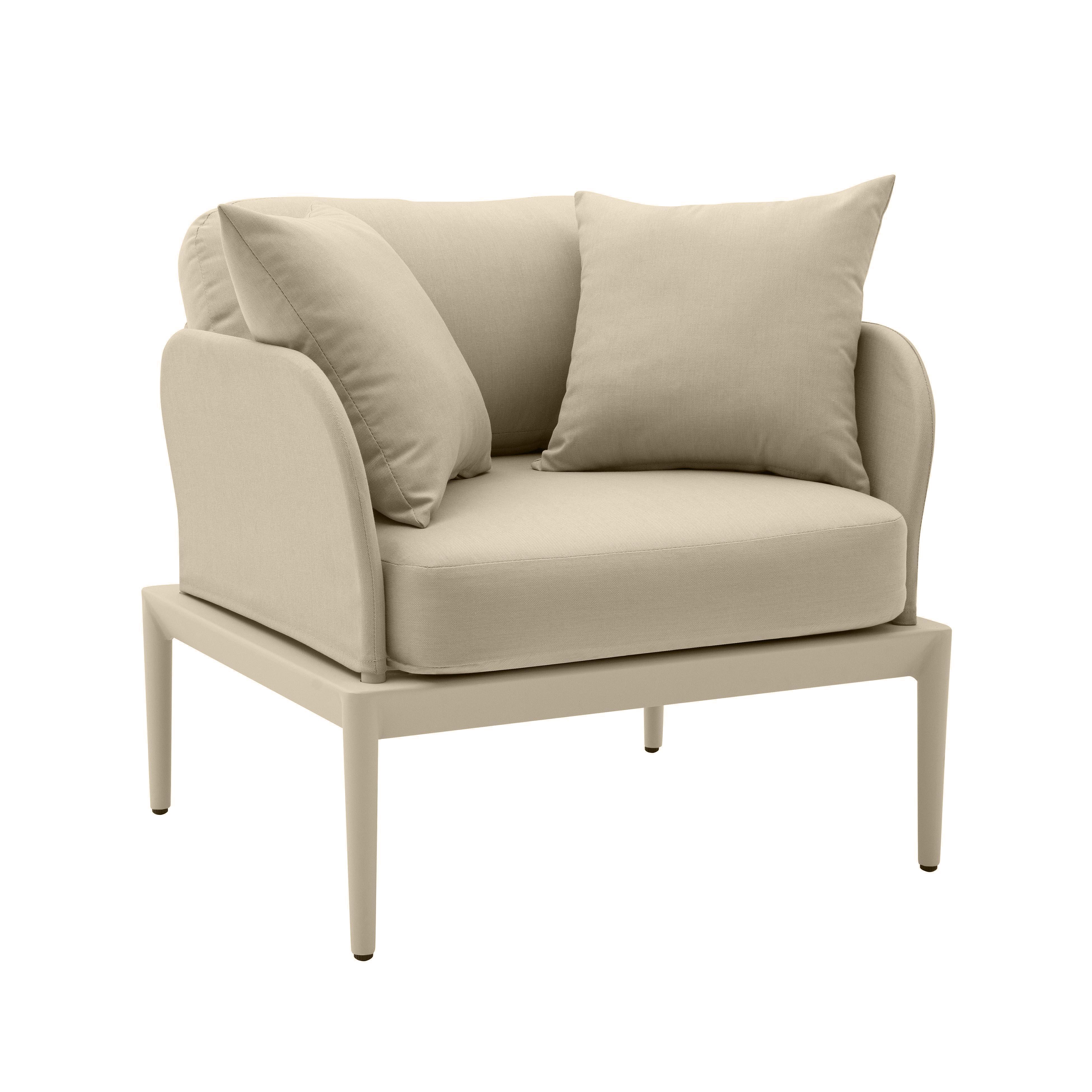 Kapri Taupe Outdoor Armchair - Frankwebs