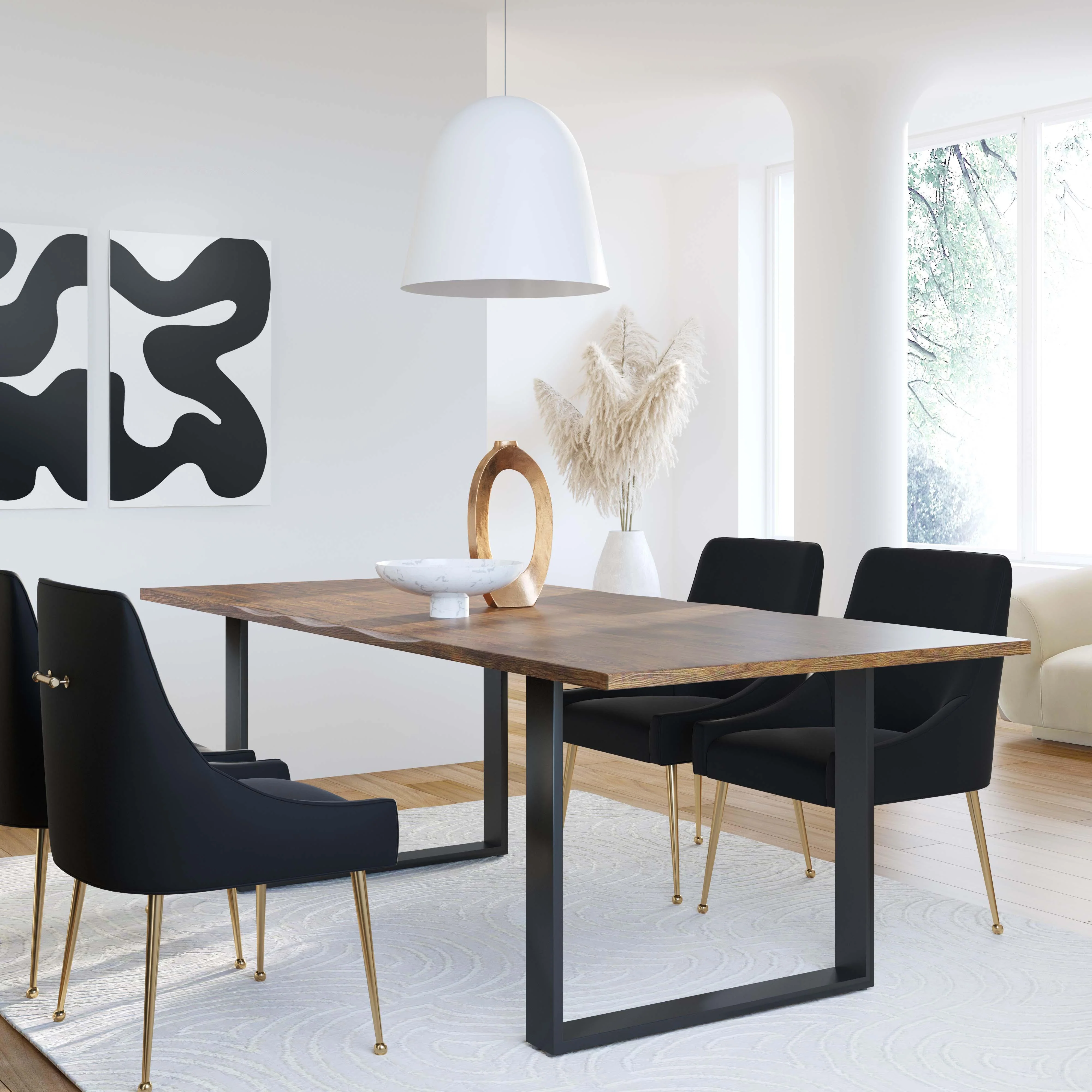 Beatrix Black Velvet Side Chair - Frankwebs