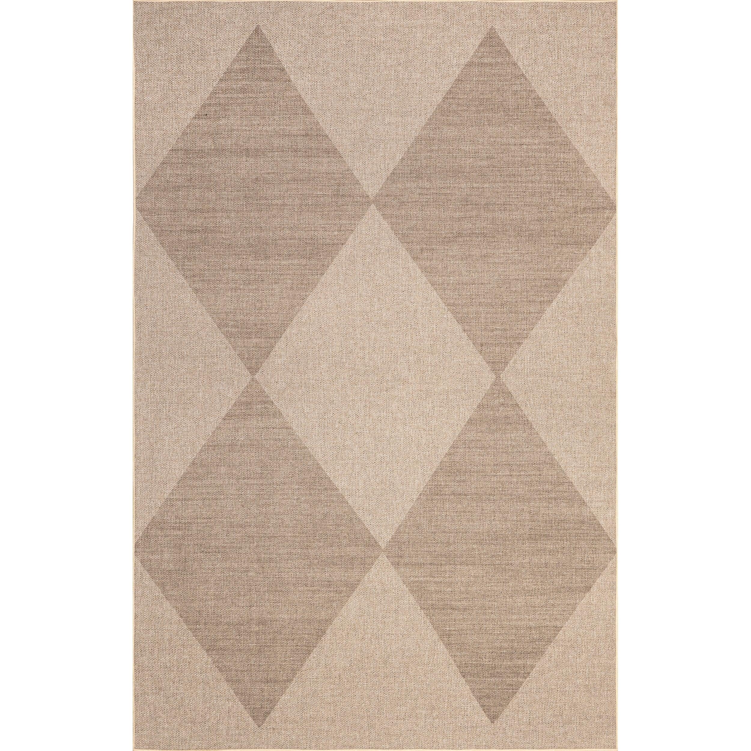 Simple Diamond Easy-Jute Machine Washable Area Rug - Frankwebs