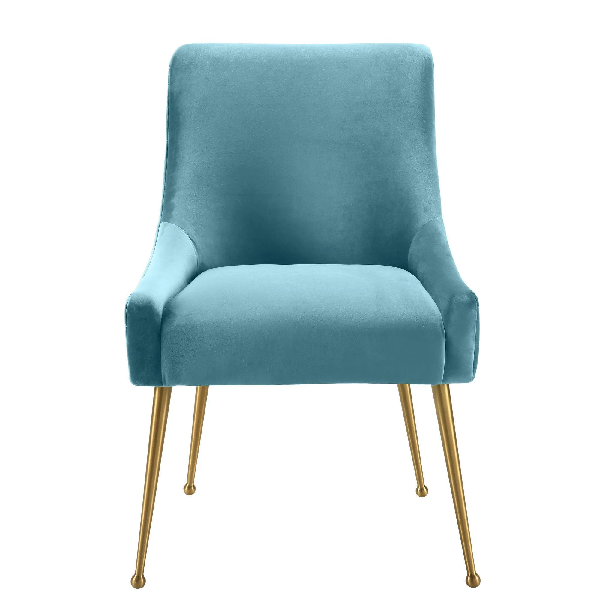 Beatrix Sea Blue Velvet Side Chair - Frankwebs