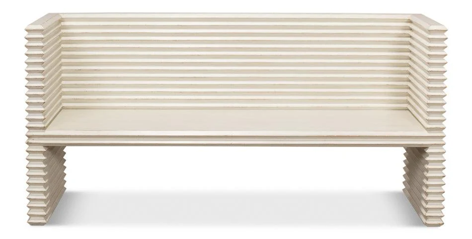 Stacked Bench - Antique White - Frankwebs