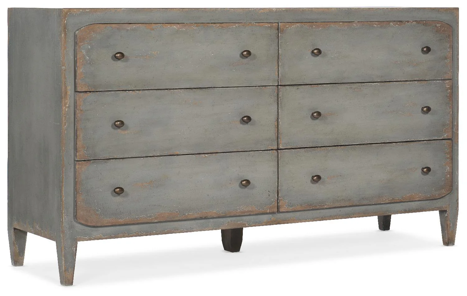 Ciao Bella Six-Drawer Dresser- Speckled Gray - Frankwebs