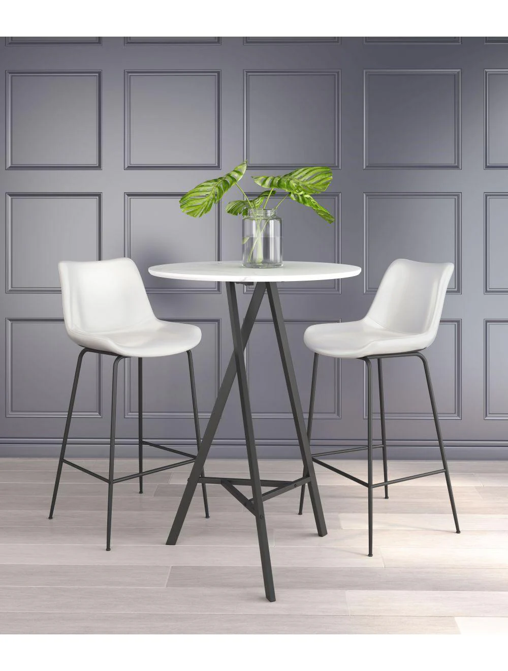 Byron Bar Chair White - Frankwebs