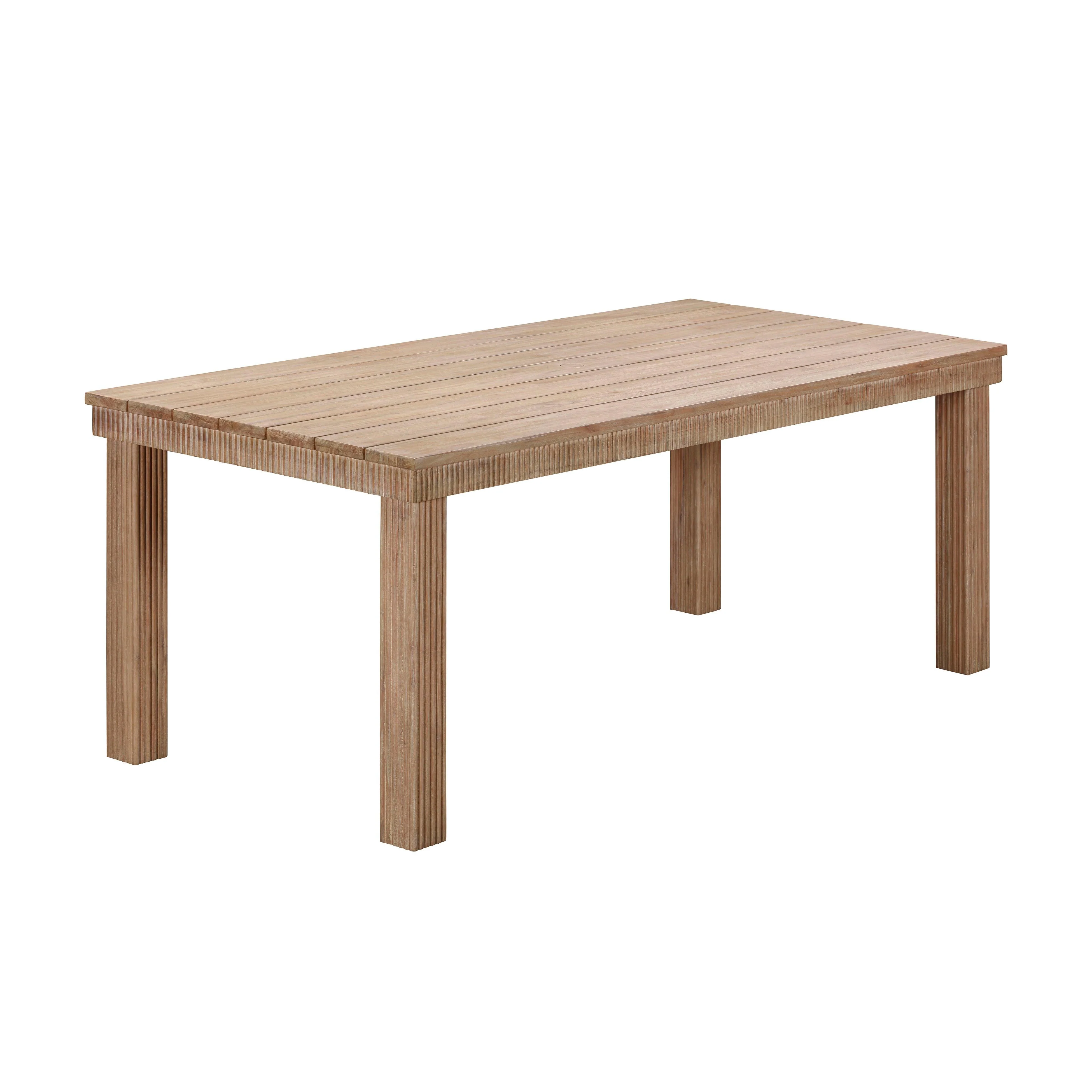 Cassie Natural 75 Inch Rectangular Outdoor Dining Table - Frankwebs