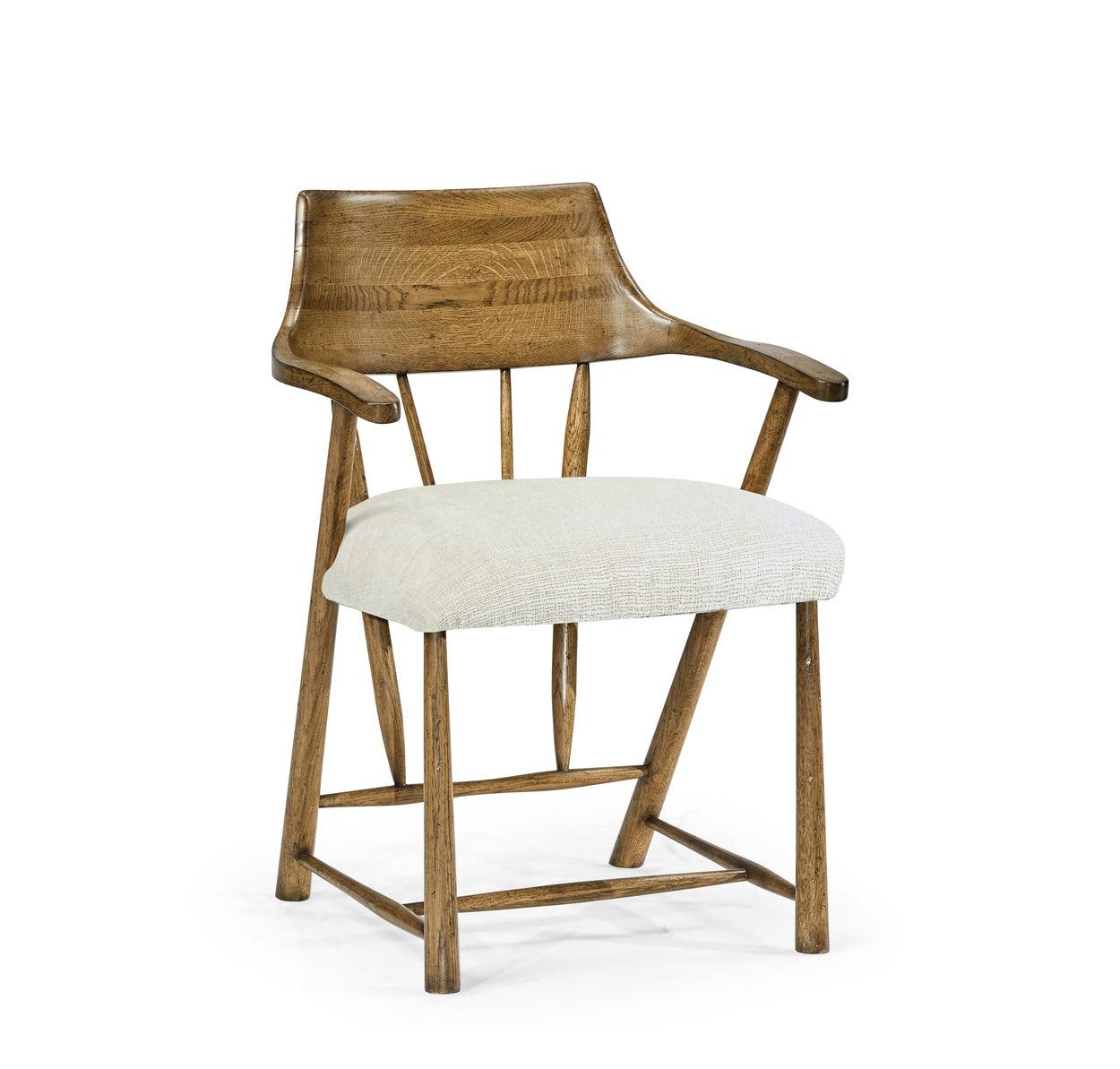 Casual Accents Medium Driftwood Captains Chair, Shambala - Frankwebs