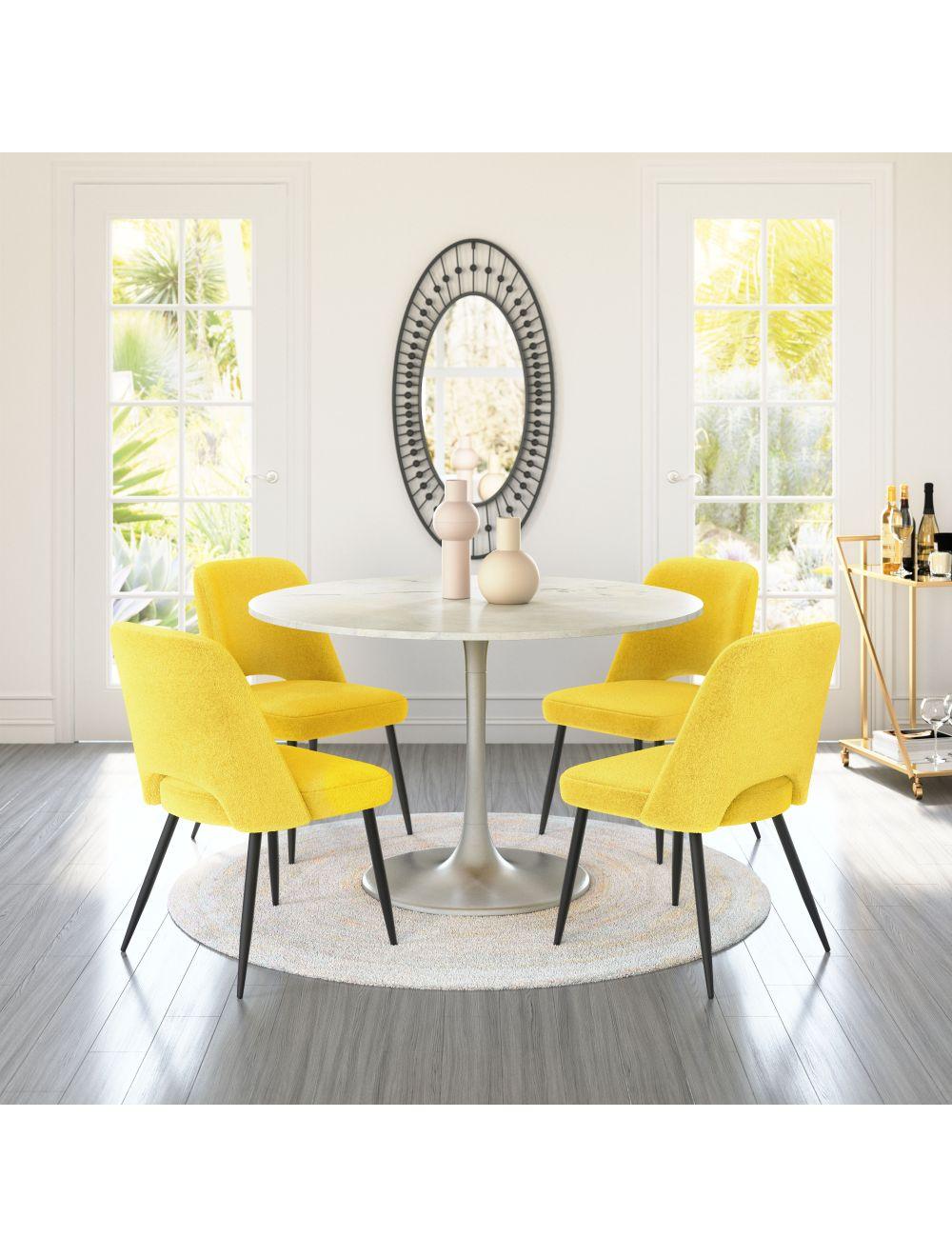 Teddy Dining Chair (Set of 2) Yellow - Frankwebs