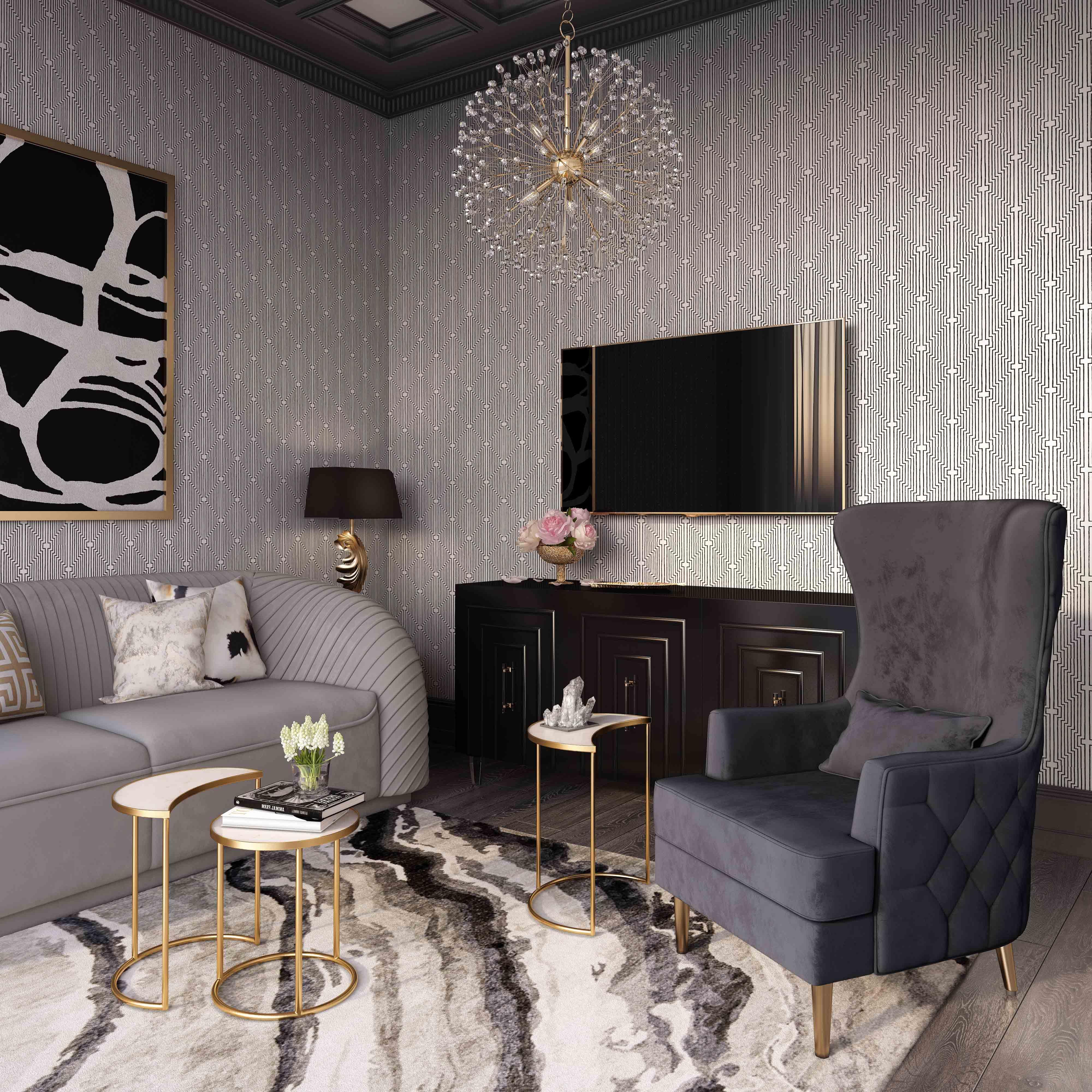 Alina Black Tall Tufted Back Chair - Frankwebs