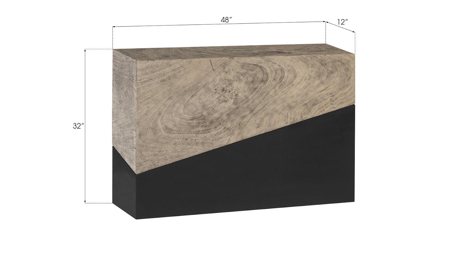 Geometry Console Table, Gray Stone - Frankwebs