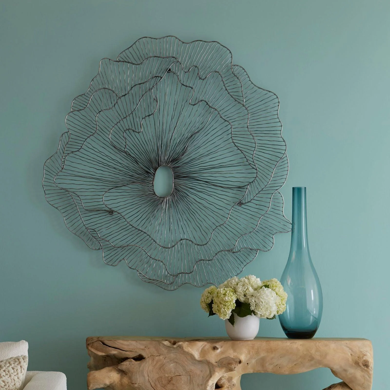 Poppy Flower Wall Art, Silver/Black, LG - Frankwebs