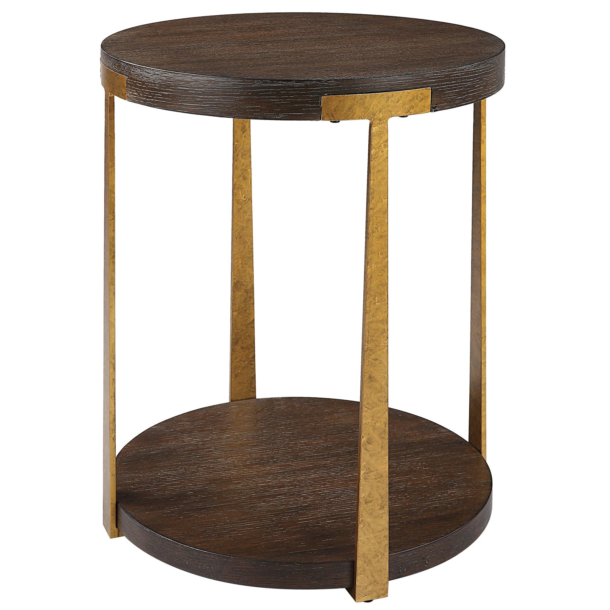 Palisade Round Wood Side Table - Frankwebs