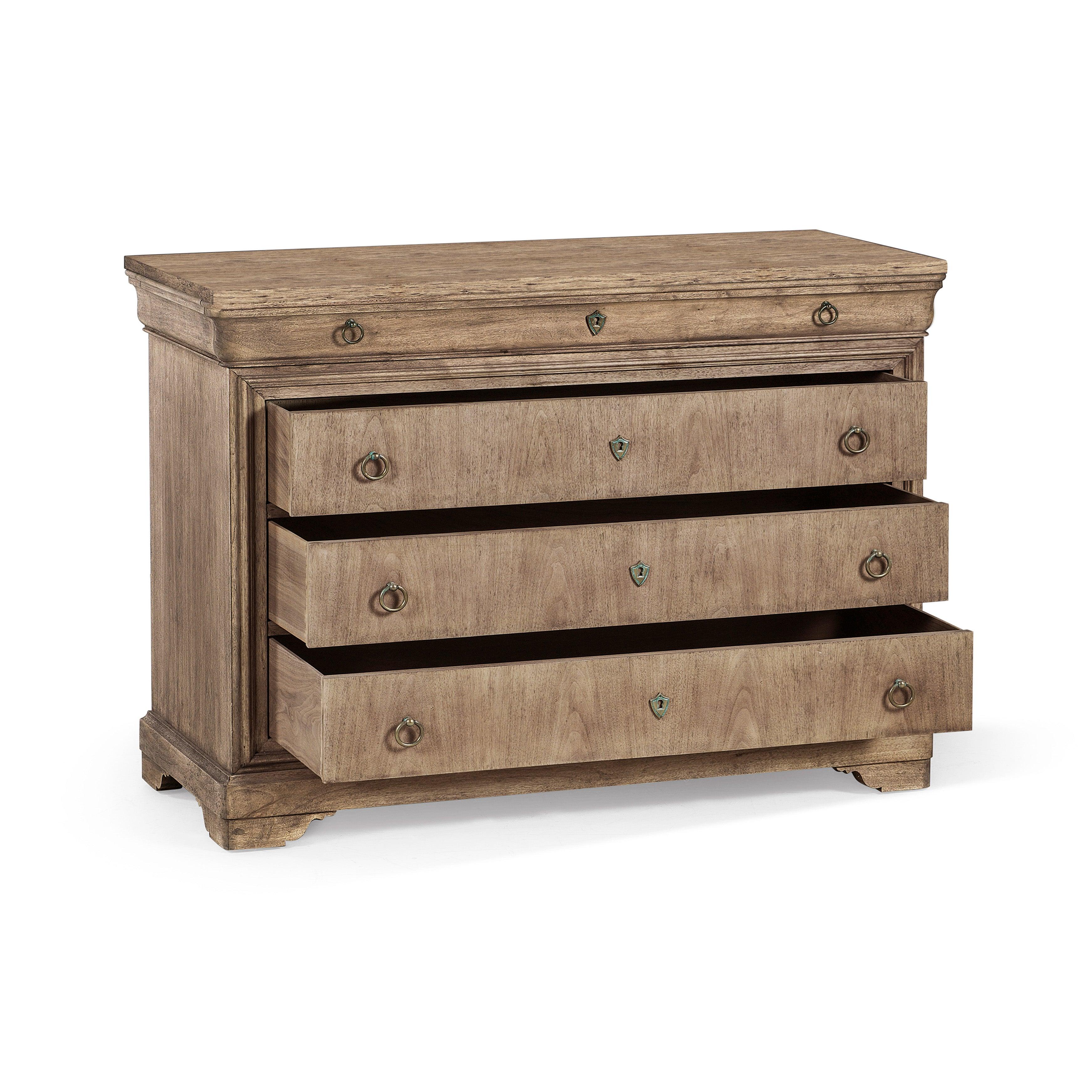 Timeless Entropy Louis Phillipe Drawer Chest in Stripped Brown Chestnut 54