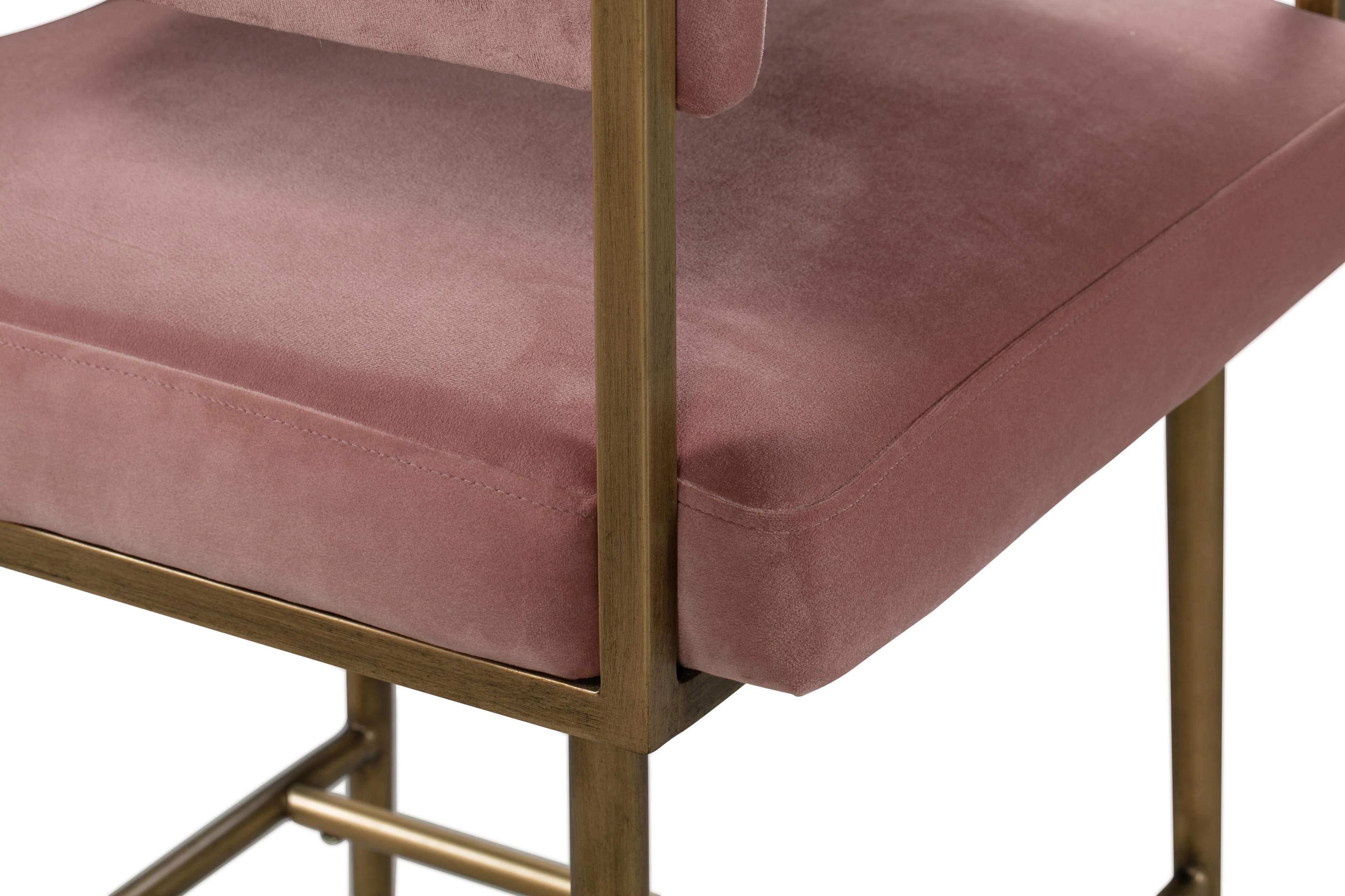 Astrid Blush Velvet Bar Stool - Frankwebs
