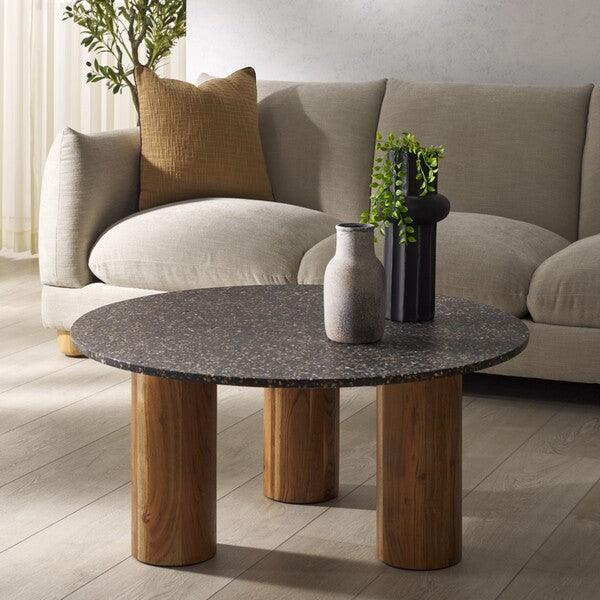 Kathalina Round Terrazzo Top Coffee Table - Frankwebs