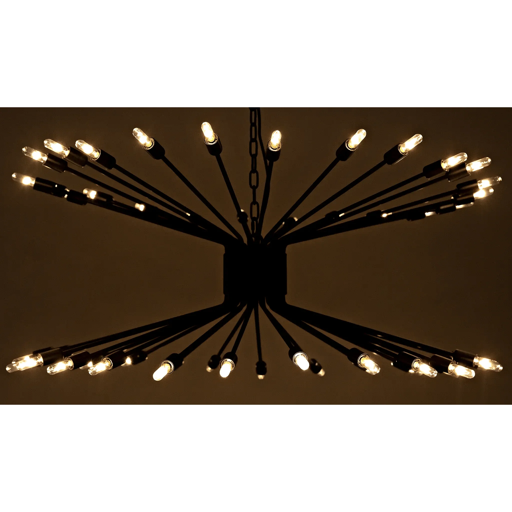 Lampberto Chandelier, Black Steel - Frankwebs