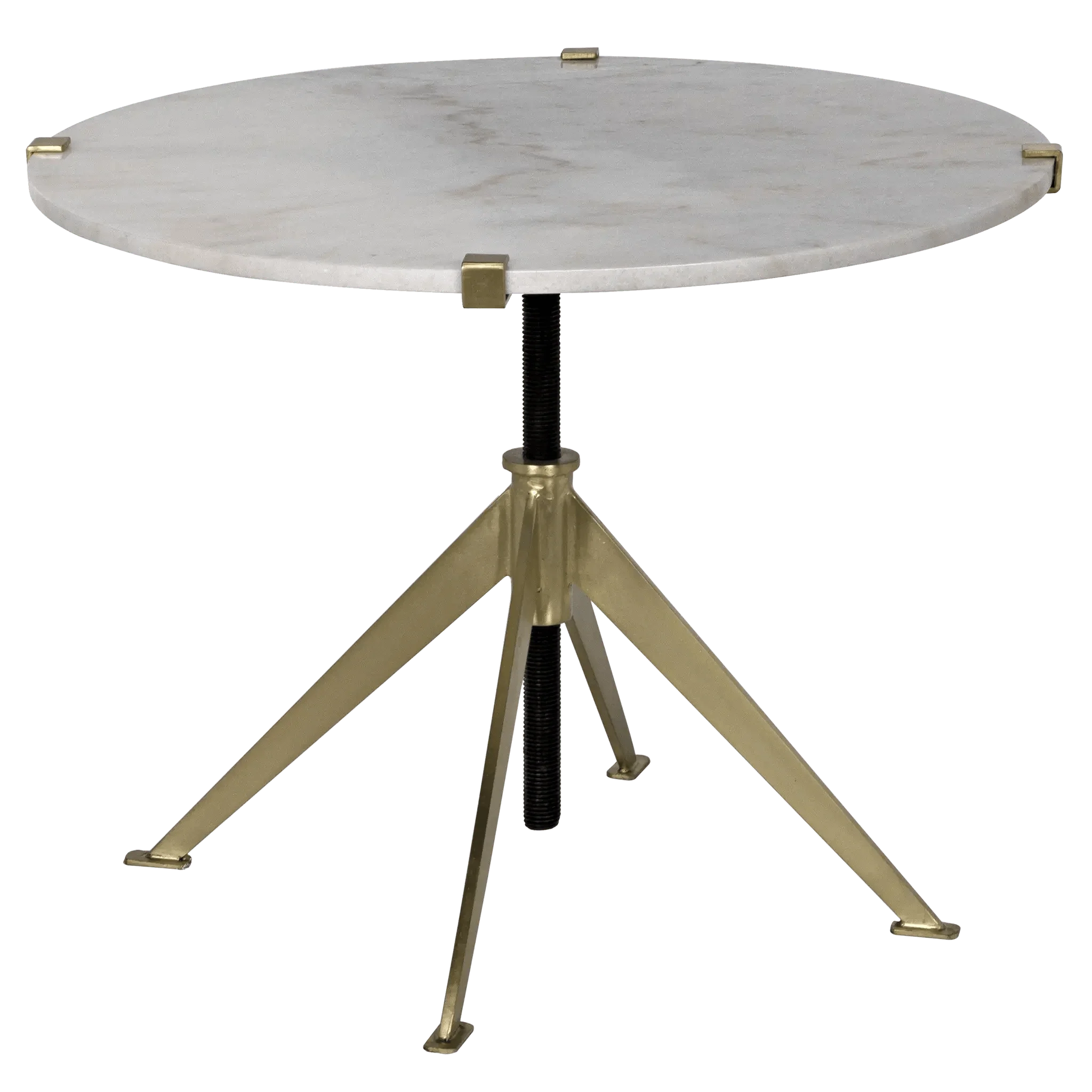 Edith Adjustable Side Table, Large - Antique Brass - Frankwebs