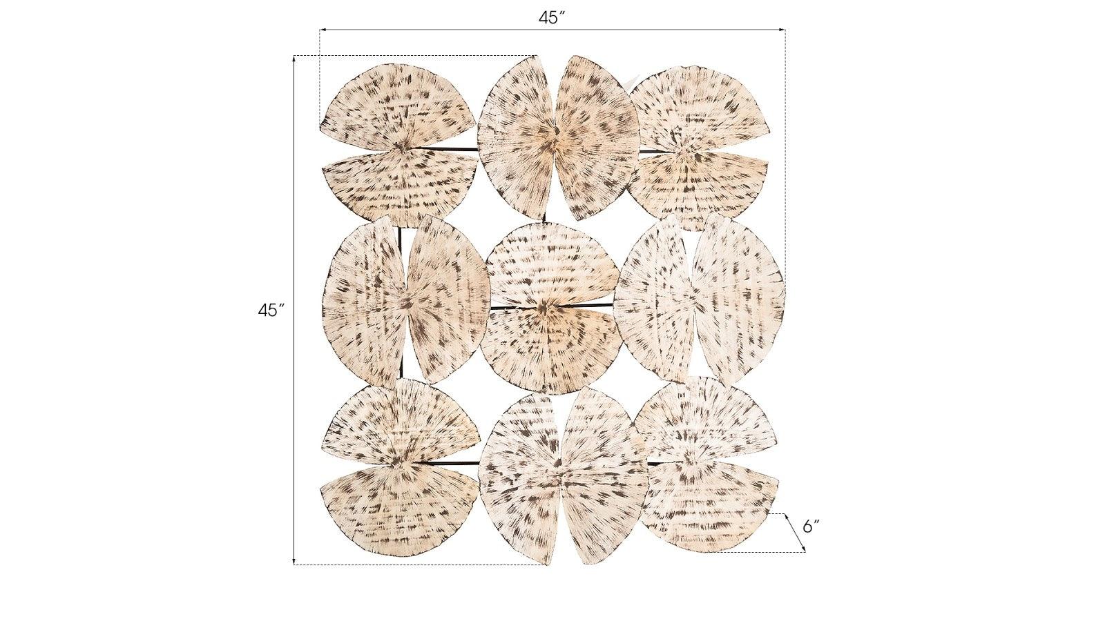 Ginkgo Leaf Wall Art, 9 Leaves, Silver - Frankwebs