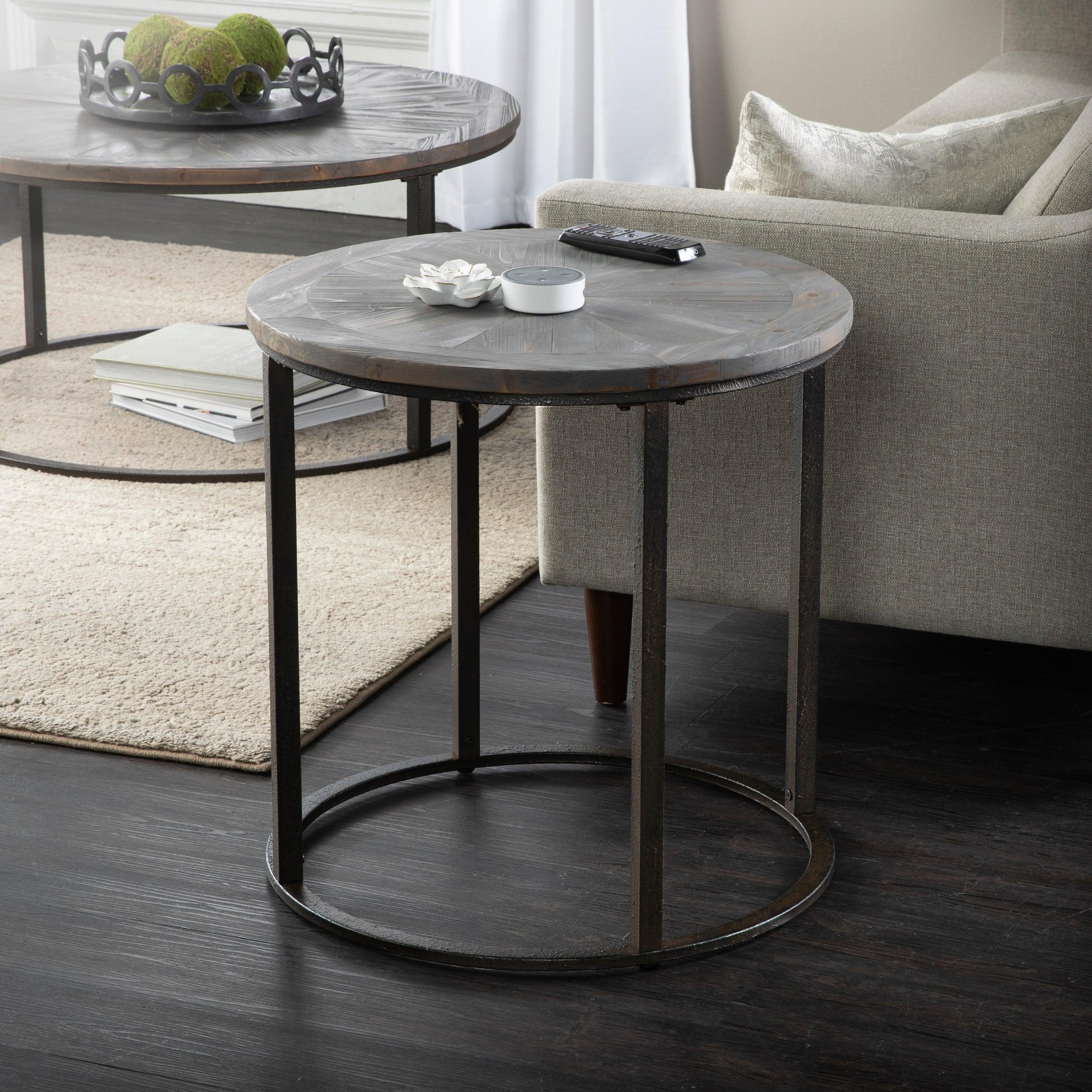 Landsmill Round Industrial End Table - Frankwebs