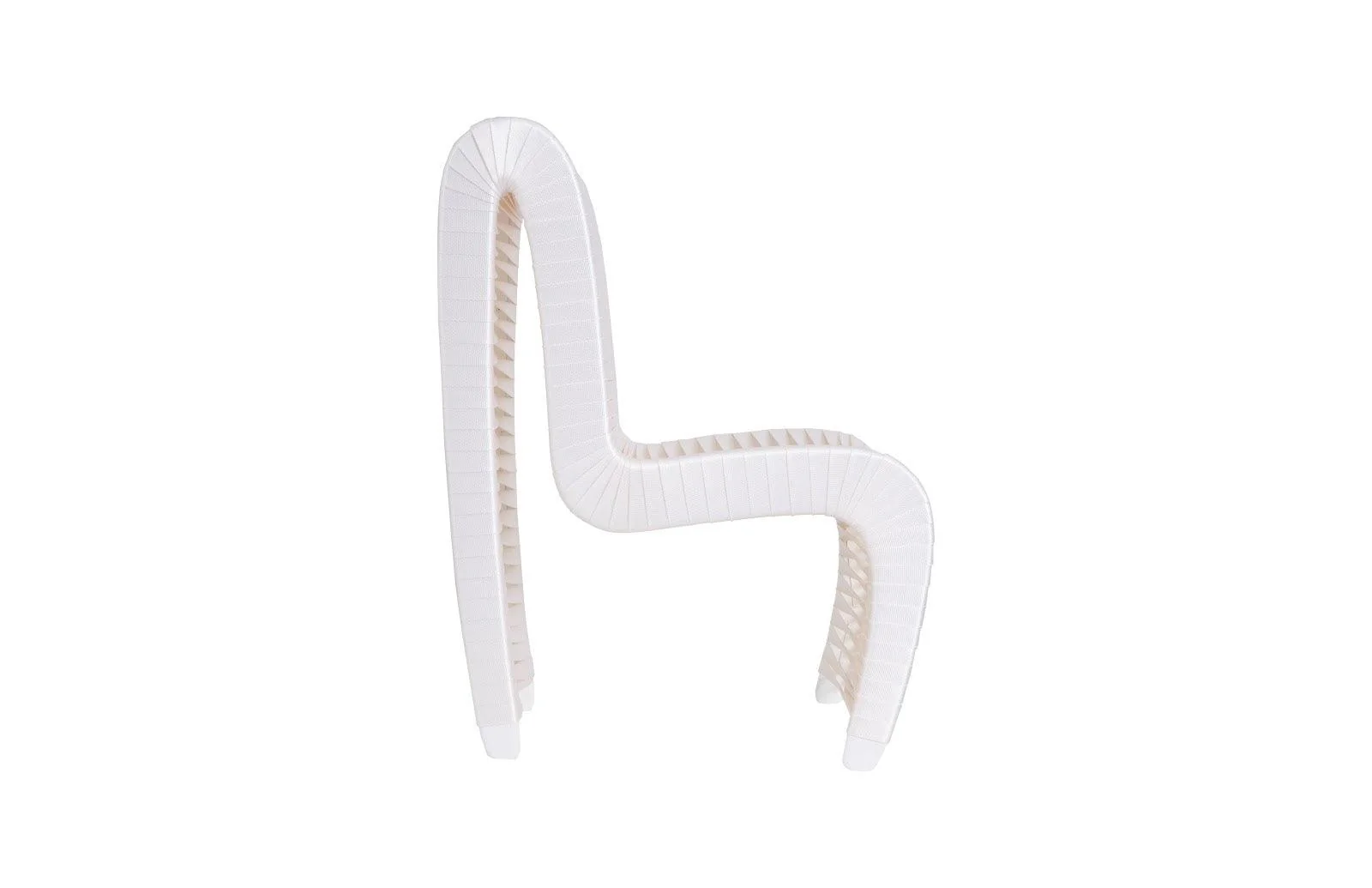 Seat Belt Dining Chair, High Back, White/Off-White - Frankwebs